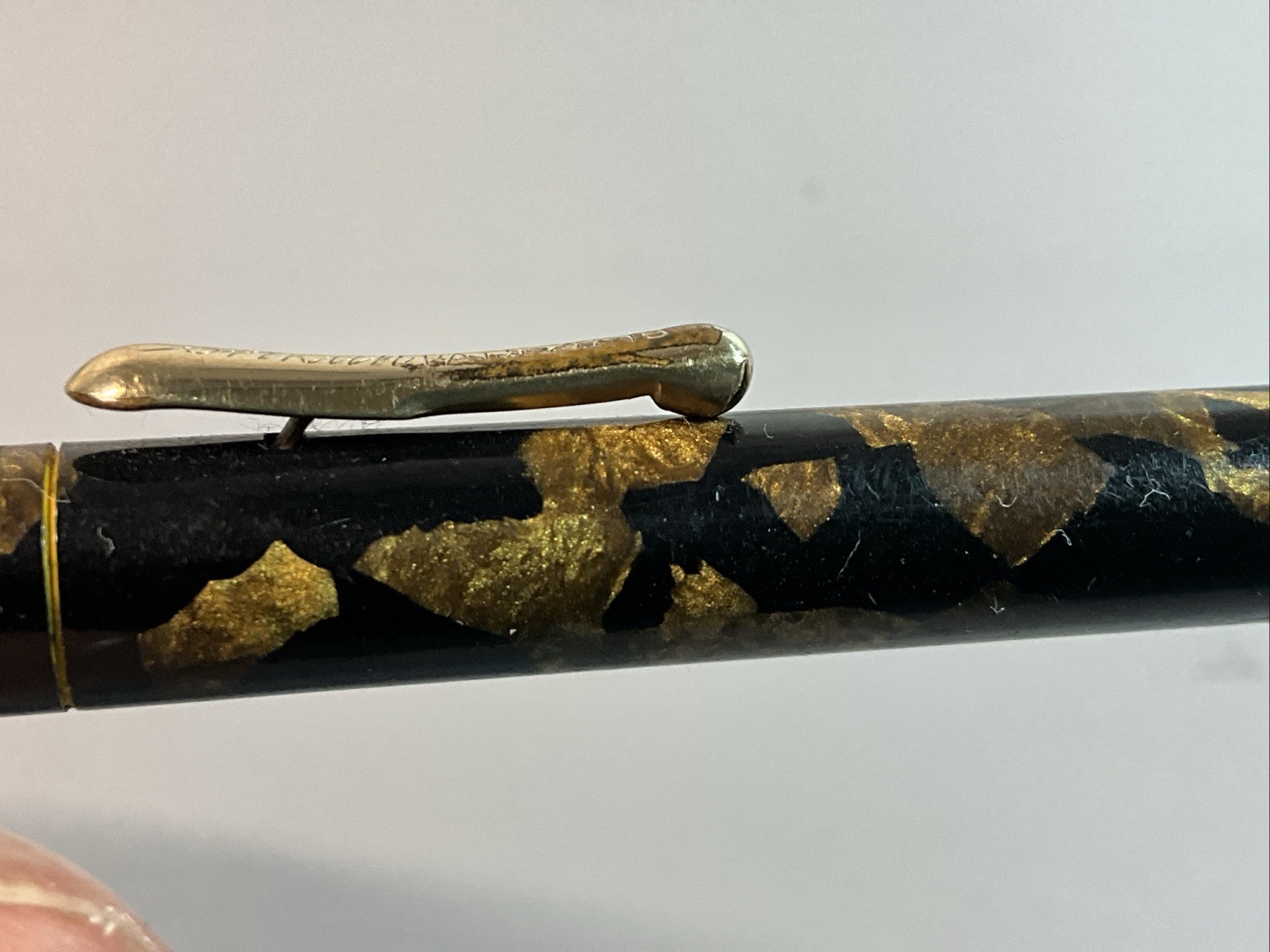 VINTAGE CONKLIN ENDURA MECHANICAL PENCIL BRN BLACK MARBLE FINISH FLAT TOP (S1197