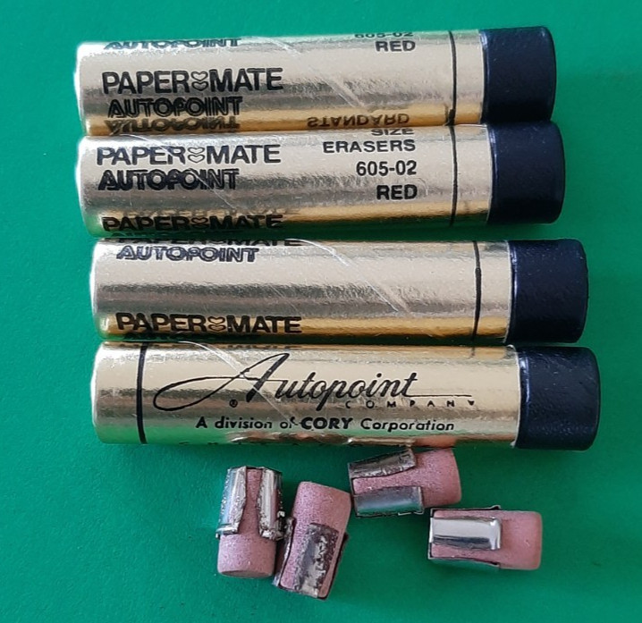 16 AUTOPOINT Paper Mate Mechanical Pencil ERASERS STANDARD 40E 605-02 READ!