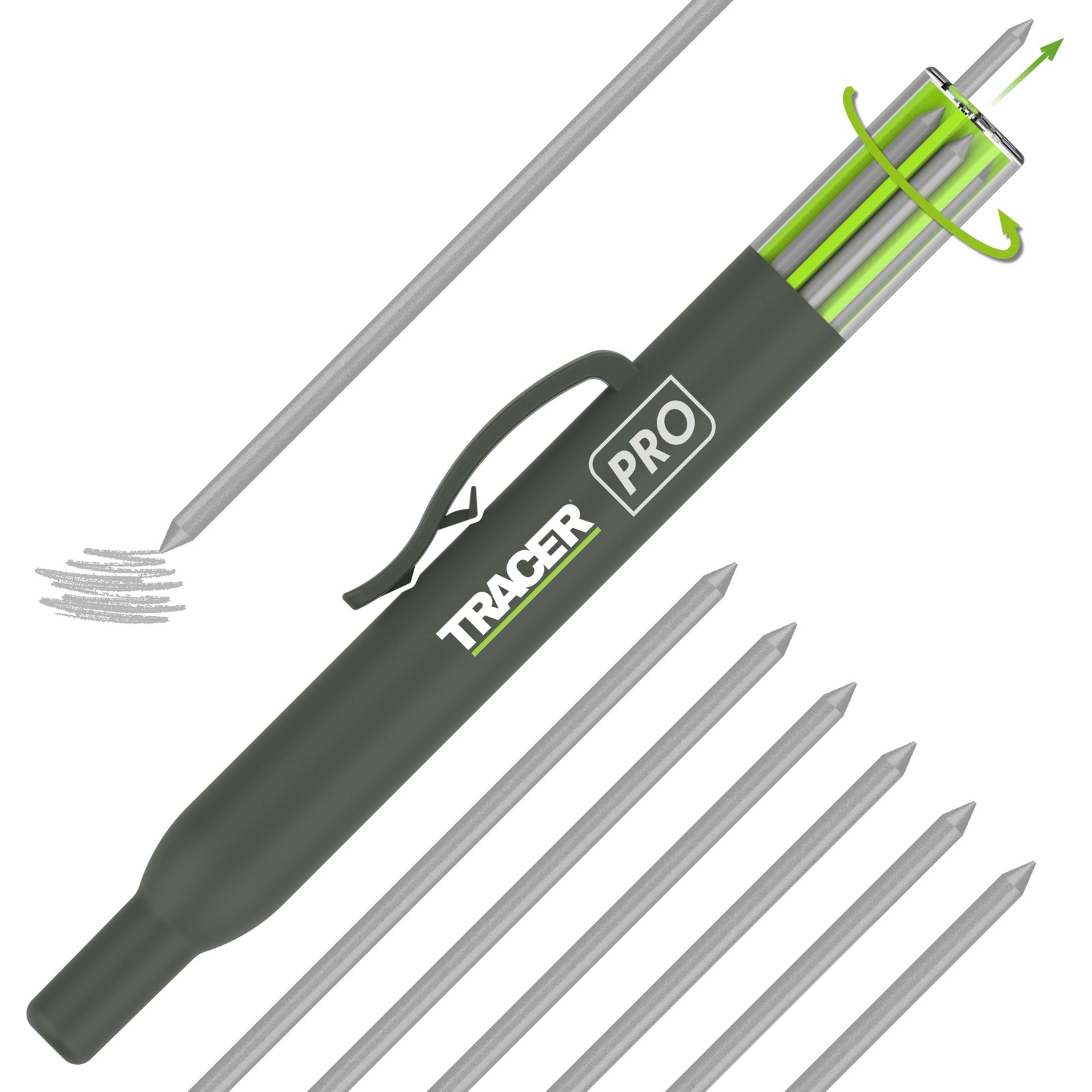 6 PCS Pro 2.8mm Silver Welders Leads Heavy Duty Construction Pencil ALPW1