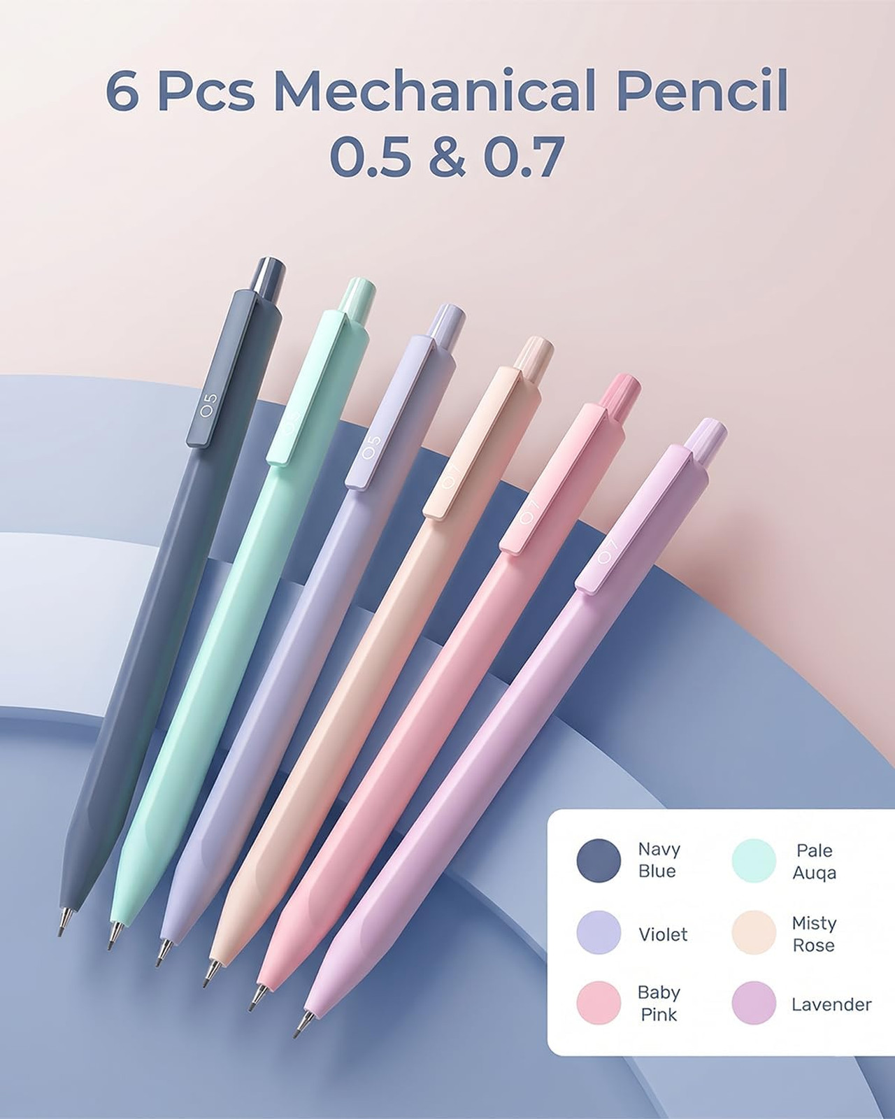Aesthetic Stationery Kit with Pens Highlighters Sticky Notes and Pencils for