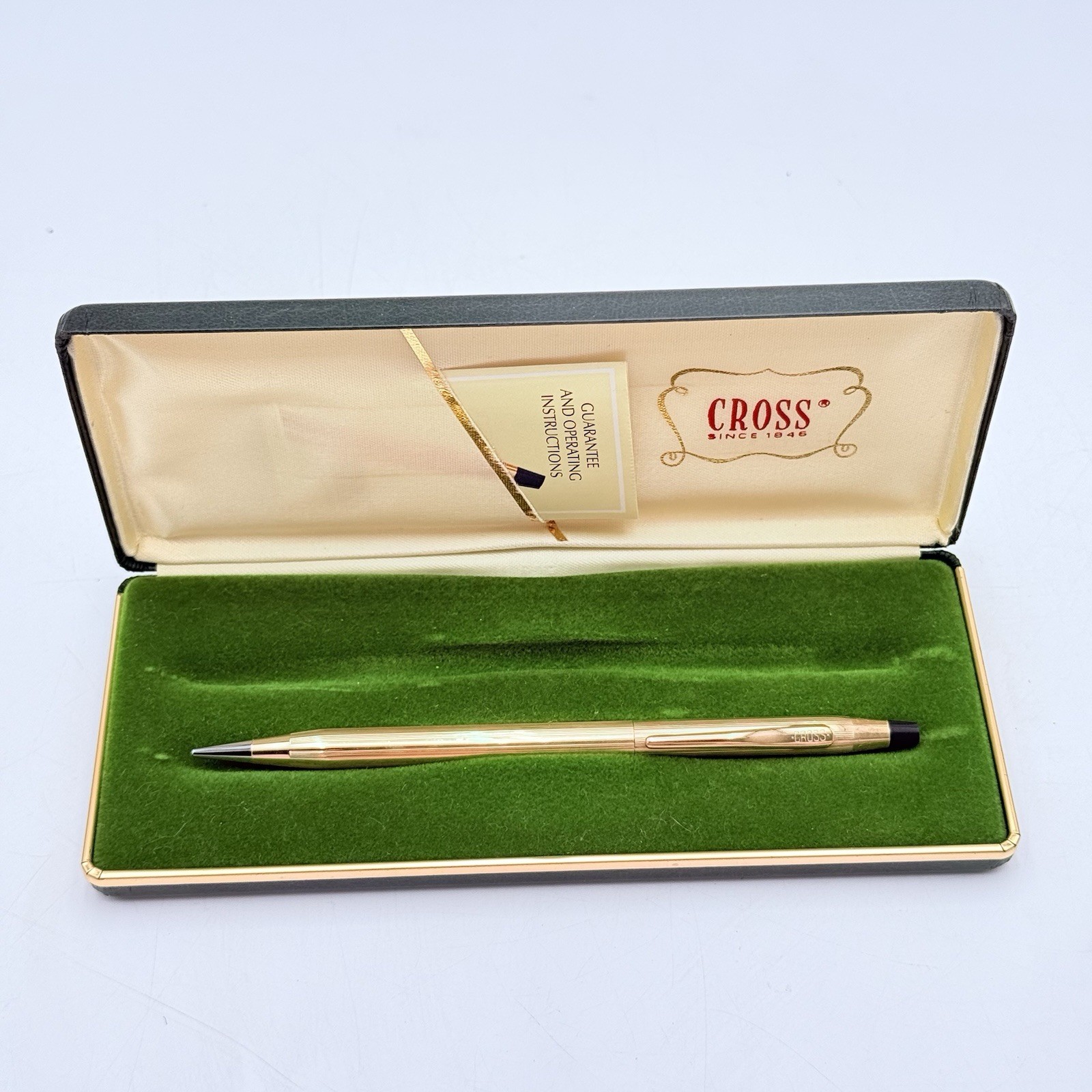 Cross 0.5mm Mechanical Pencil 1/20 10K Gold Filled Twist Click In Box