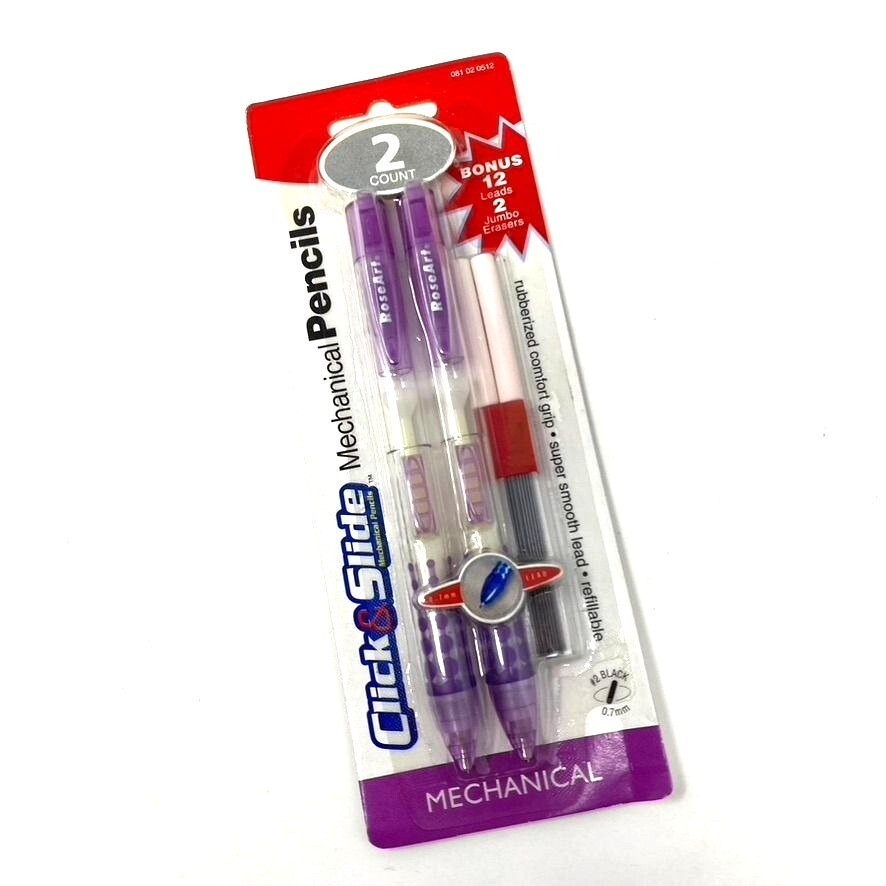 RoseArt Click & Slide Mechanical Pencils 0.7mm #2 Black Lead