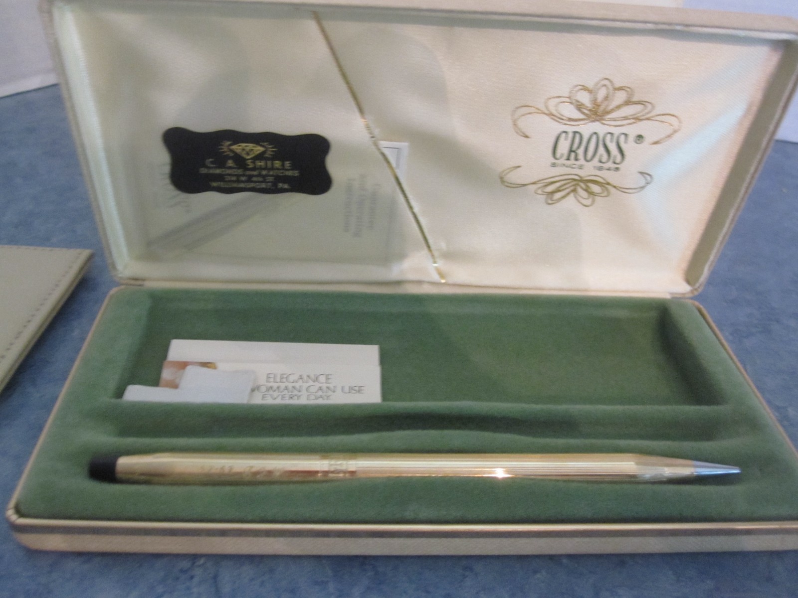 Vintage Ladies Cross 10KT Gold Filled 4541 Pencil IOB Engraved MED 69-84