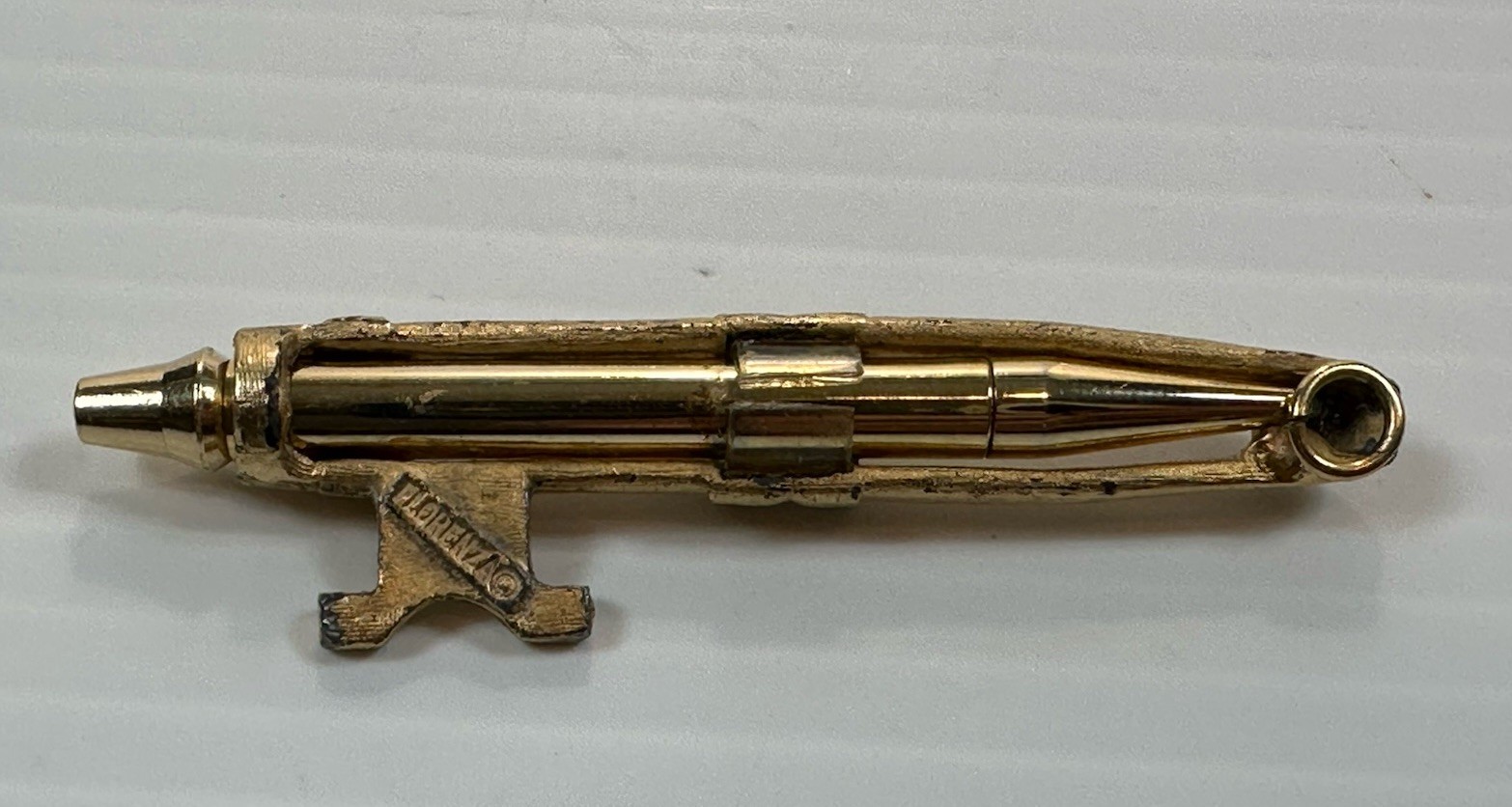 Vintage Florenza Decorative Vintage Mechanical Pencil Gold Tone Missing Parts