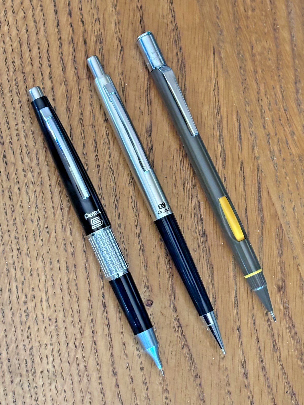 Vintage Pentel 5 & 0.9 Mechanical Pencil Lot 3 Made in Japan Drafting
