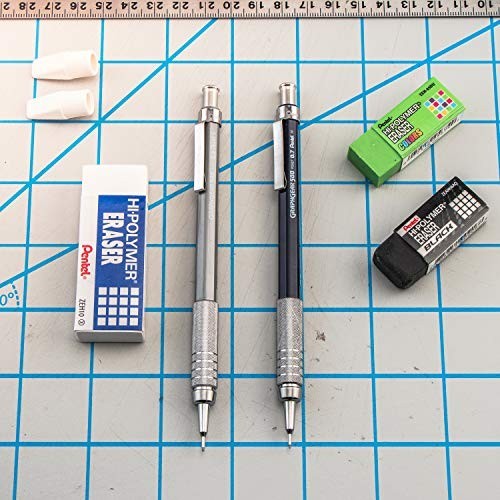 Mechanical Drafting Pencil 0.5mm Fine Line Refillable Lead Eraser for Technical