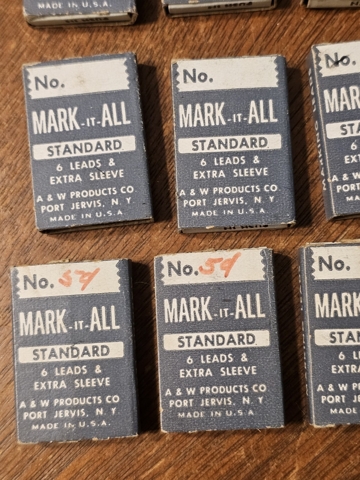 Vintage Mark-It-All Standard Leads Lot Of 12 Packs Each Has 6 Leads & Sleeve NEW