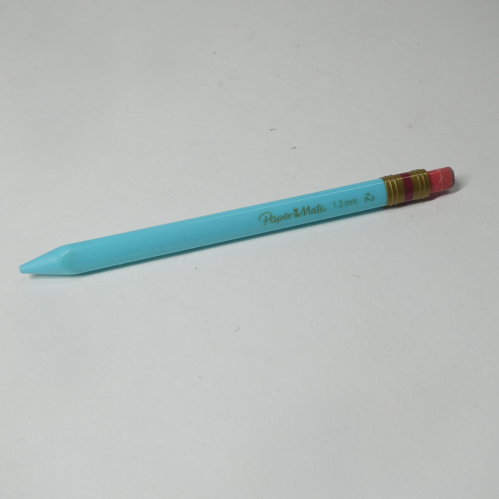 Papermate 1.3mm #2 Mechanical Pencil Triangular Light Blue Plastic Vintage