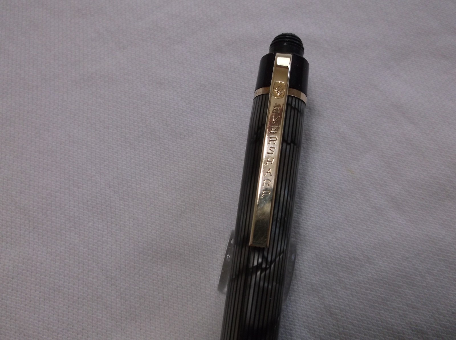 VINTAGE EVERSHARP SKYLINE GRAY STRIPE MOIRE MECHANCIAL PENCIL / 1.18 mm LEAD