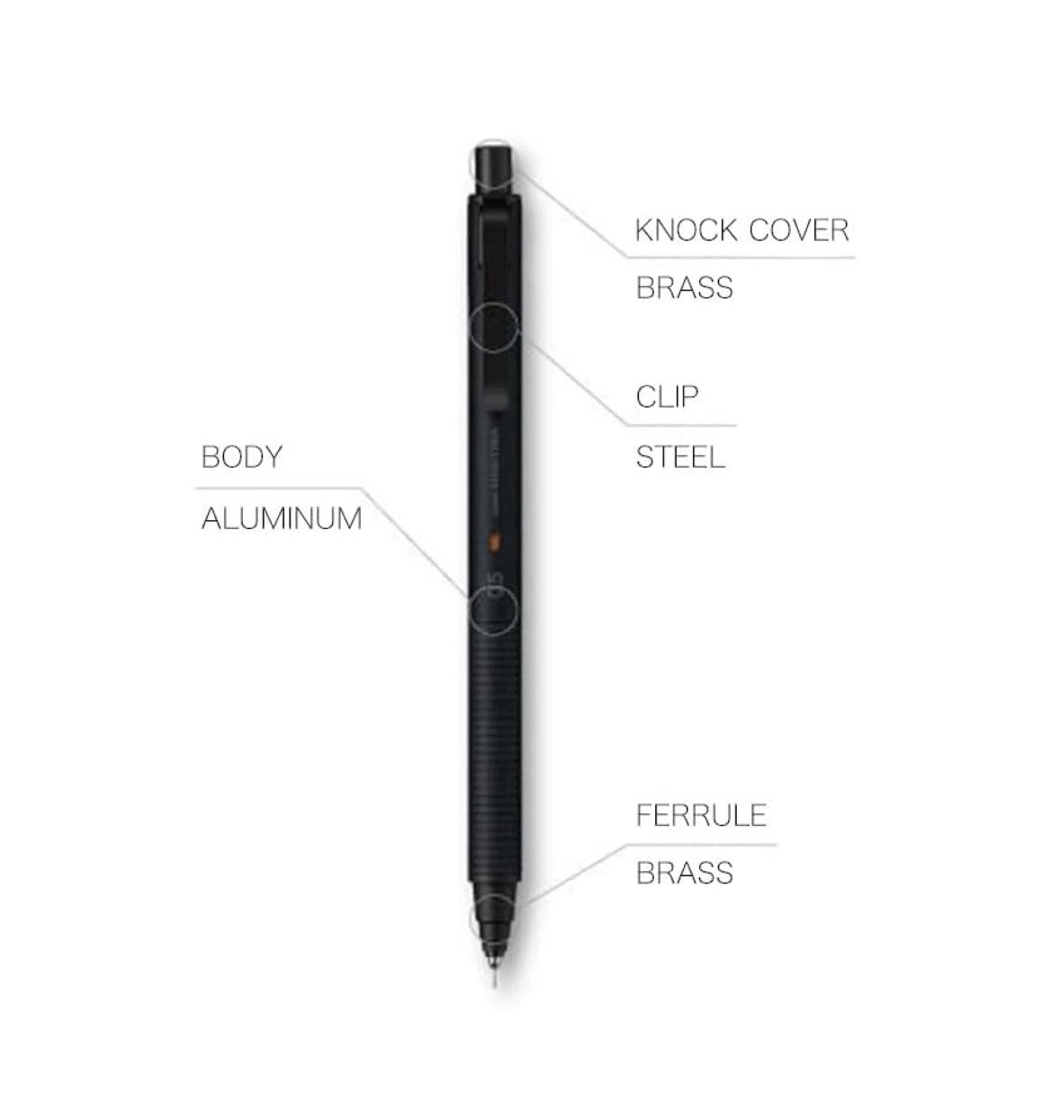 Uni Kuru Toga Metal Mechanical Pencil Nocturne Black 0.5mm M5-KH 1P NEW