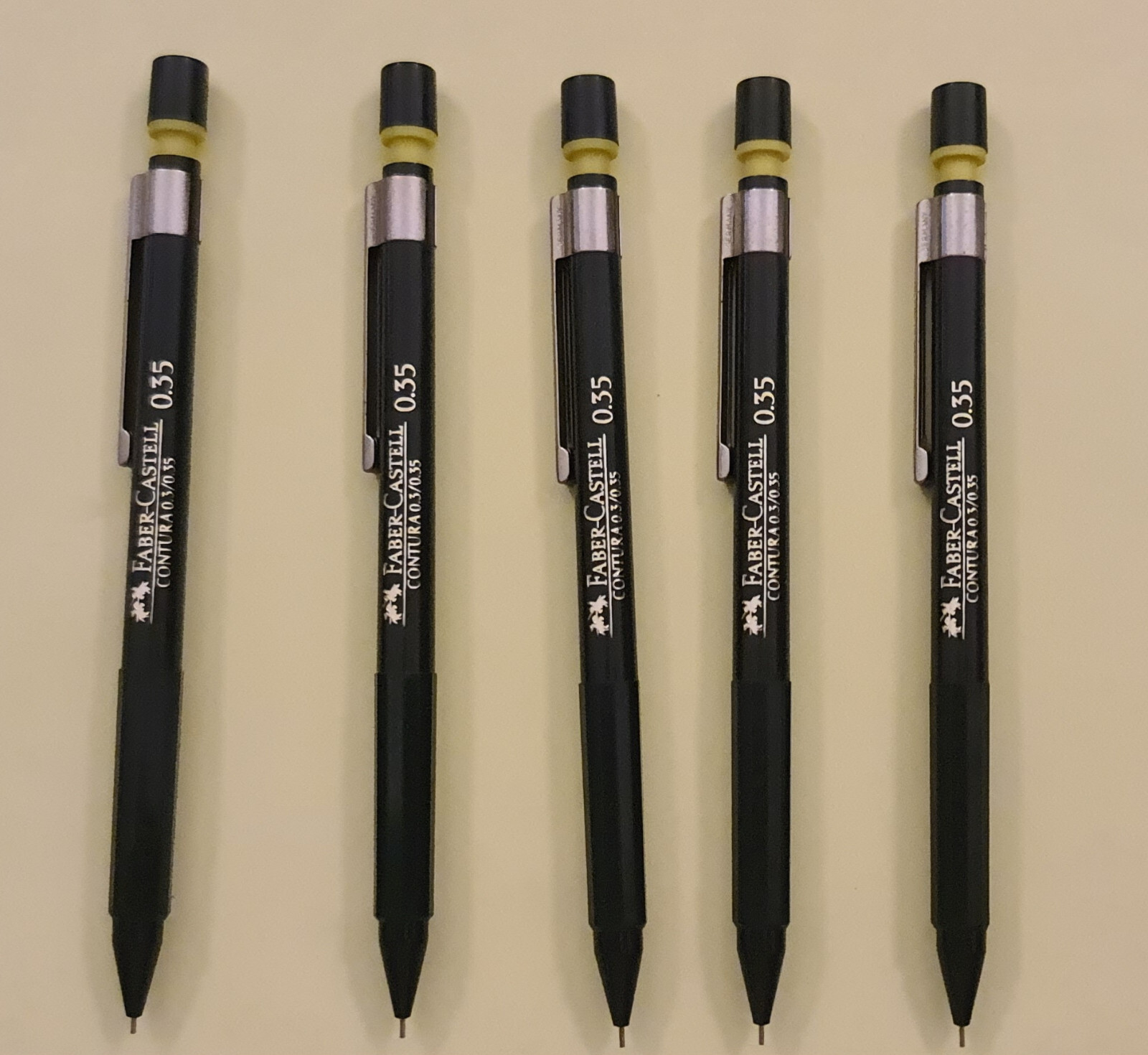 5 items*Vintage 90s FABER CASTELL contura mechanical pencil lead +eraser 0.35mm