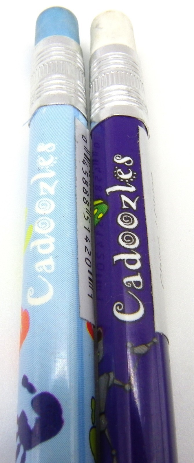 2X Vintage Zebra Cadoozle 0.7mm Mechanical Pencil Crayon Lot Robot UFO Graphic