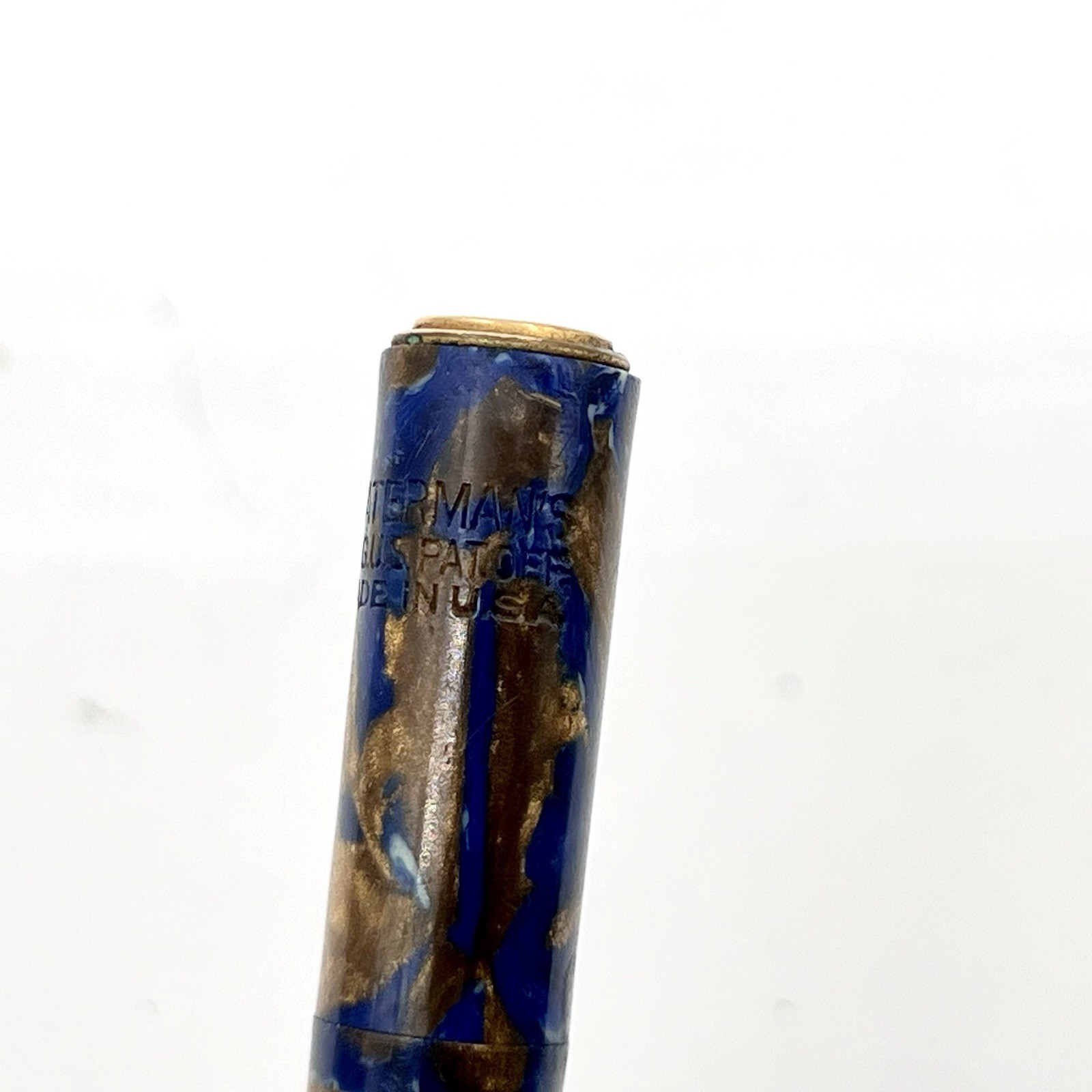 Waterman Lady Patricia Mechanical Pencil 4.25″ 1.1mm Blue Bronze Gold Trim