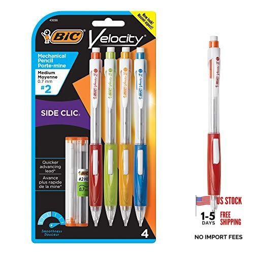 Velocity Side Clic Mechanical Pencils, With Colorful Barrel, Medium 0.7 mm