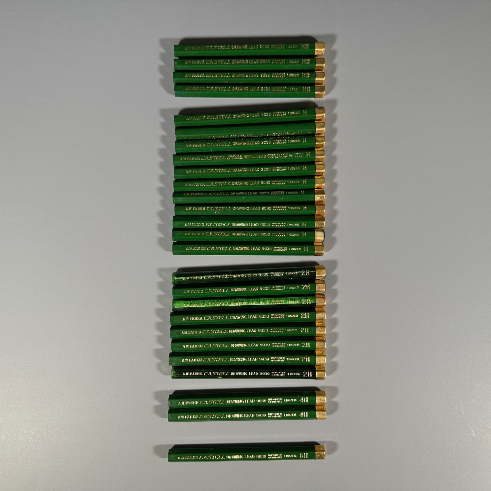Vintage Faber Castell 9030 Drawing Pencil Lead Refills 2H 4H 6H H HB Lot of 26