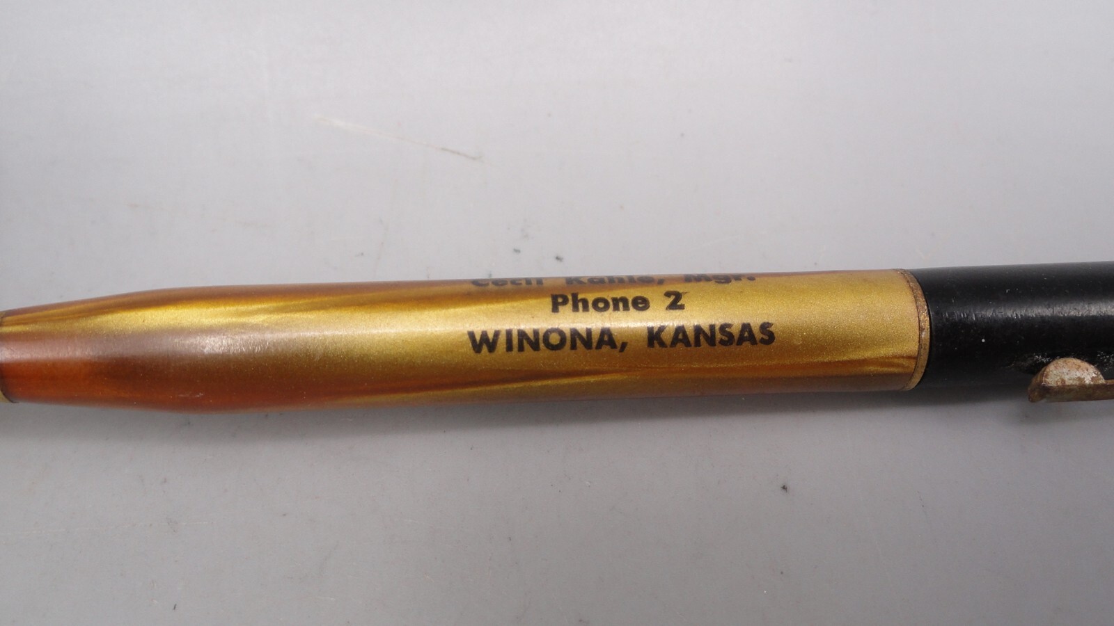 Vintage Pyle Elevator Co. Grain Feed Seed Winona, Kansas Mechanical Twist Pencil
