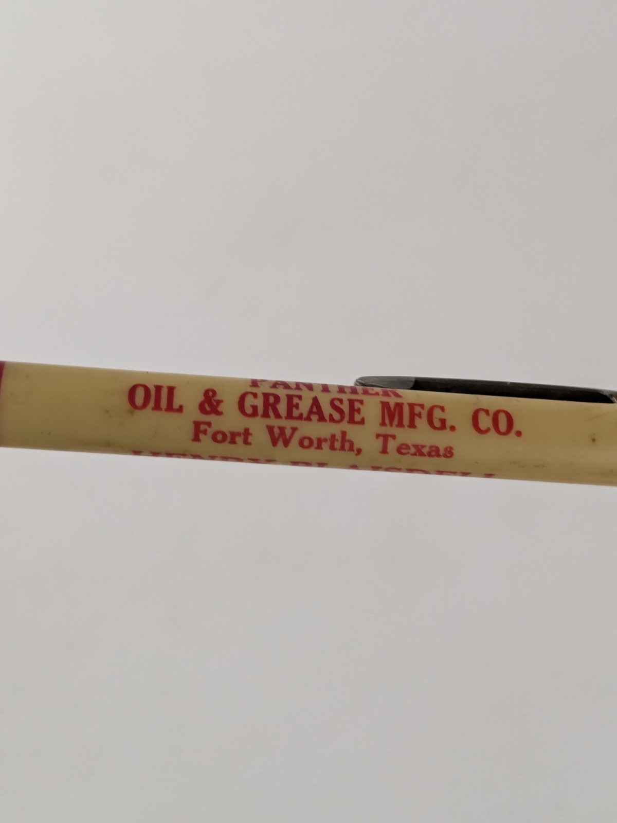 1940-50s – Panther Oil & Grease MFG Co Fort Worth TX Ad Mech Pencil – B18C