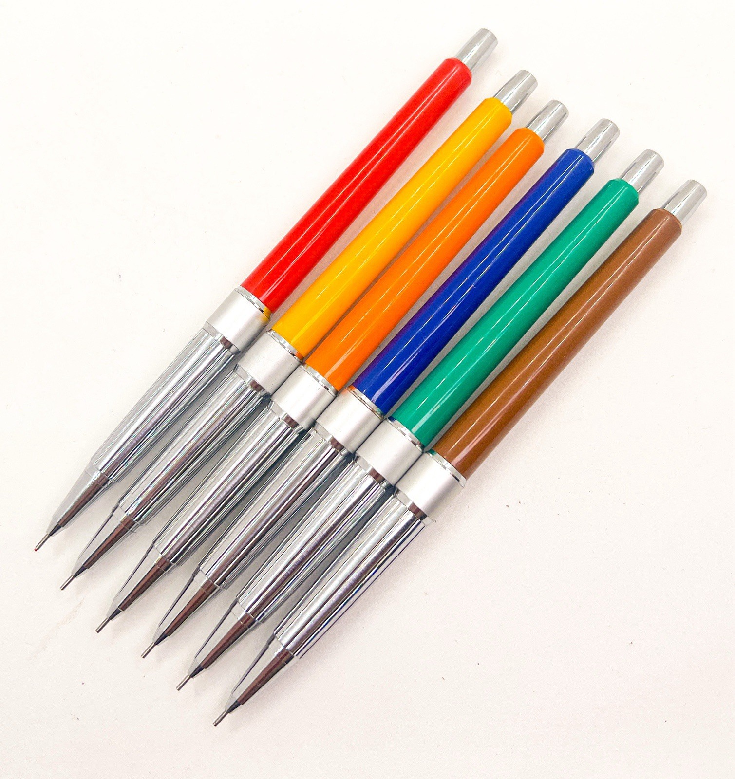 MITSUBISHI Color mechanical pencil 6pcs set Red Yellow Orange Green Blue Brown