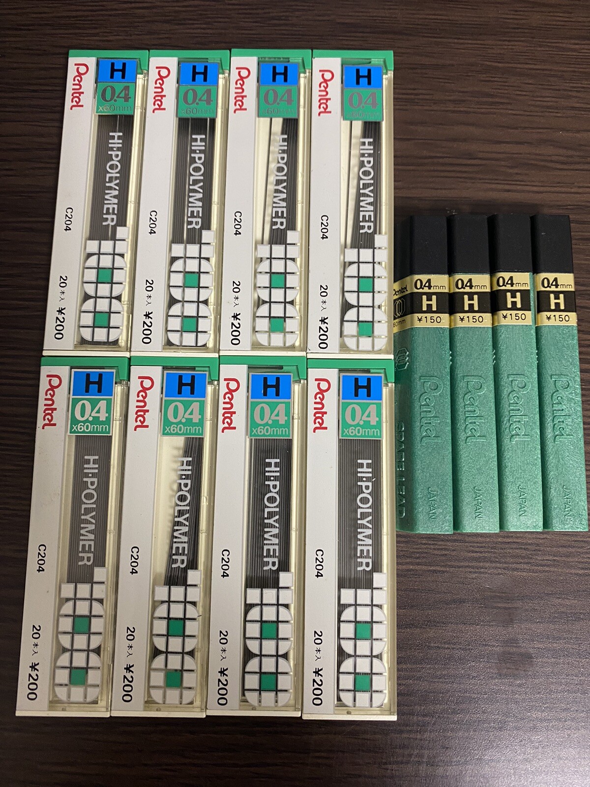 Vintage Pentel Hi Polymer100 0.4mm H×12 total 208pieces