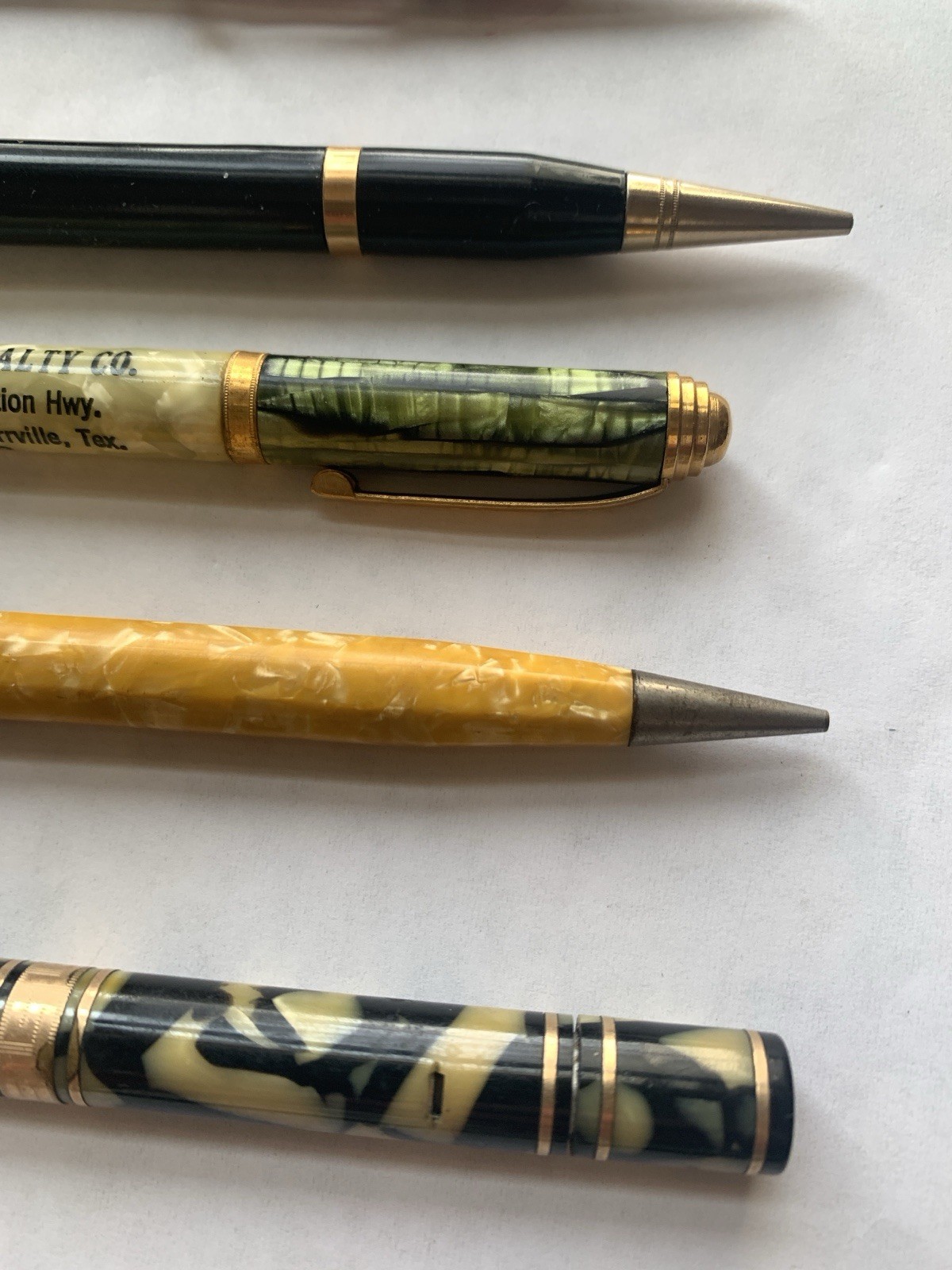 6 Lot Vintage Advertising Celluloid Mechanical Pencils RediPoint Wings Skinner