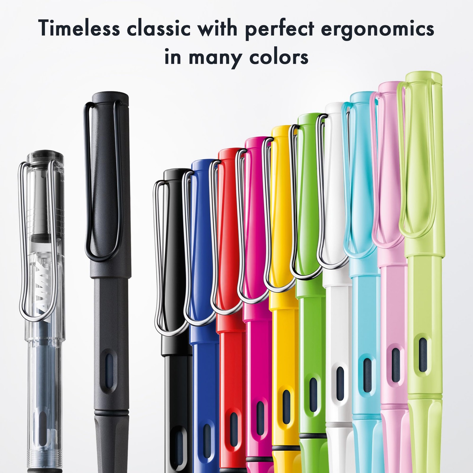 LAMY White Writing Instrument Sturdy ABS Plastic Flexible Clip Pack of 1