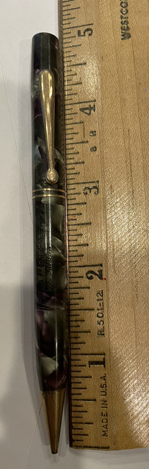 EVERSHARP Junior 4.75” Marbled Mechanical Bakelite Pencil Vintage Estate