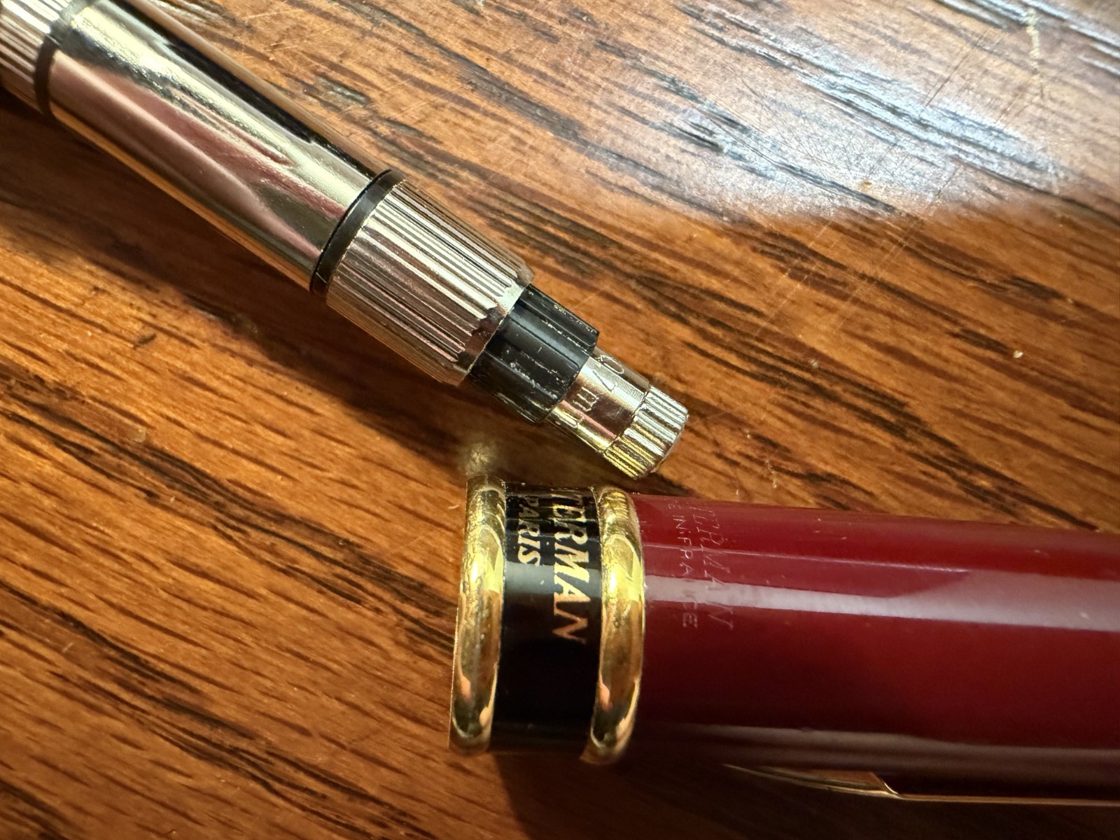 Waterman Expert Mechanical Pencil Burgundy Lacquer Gold Trim Paris France + Box