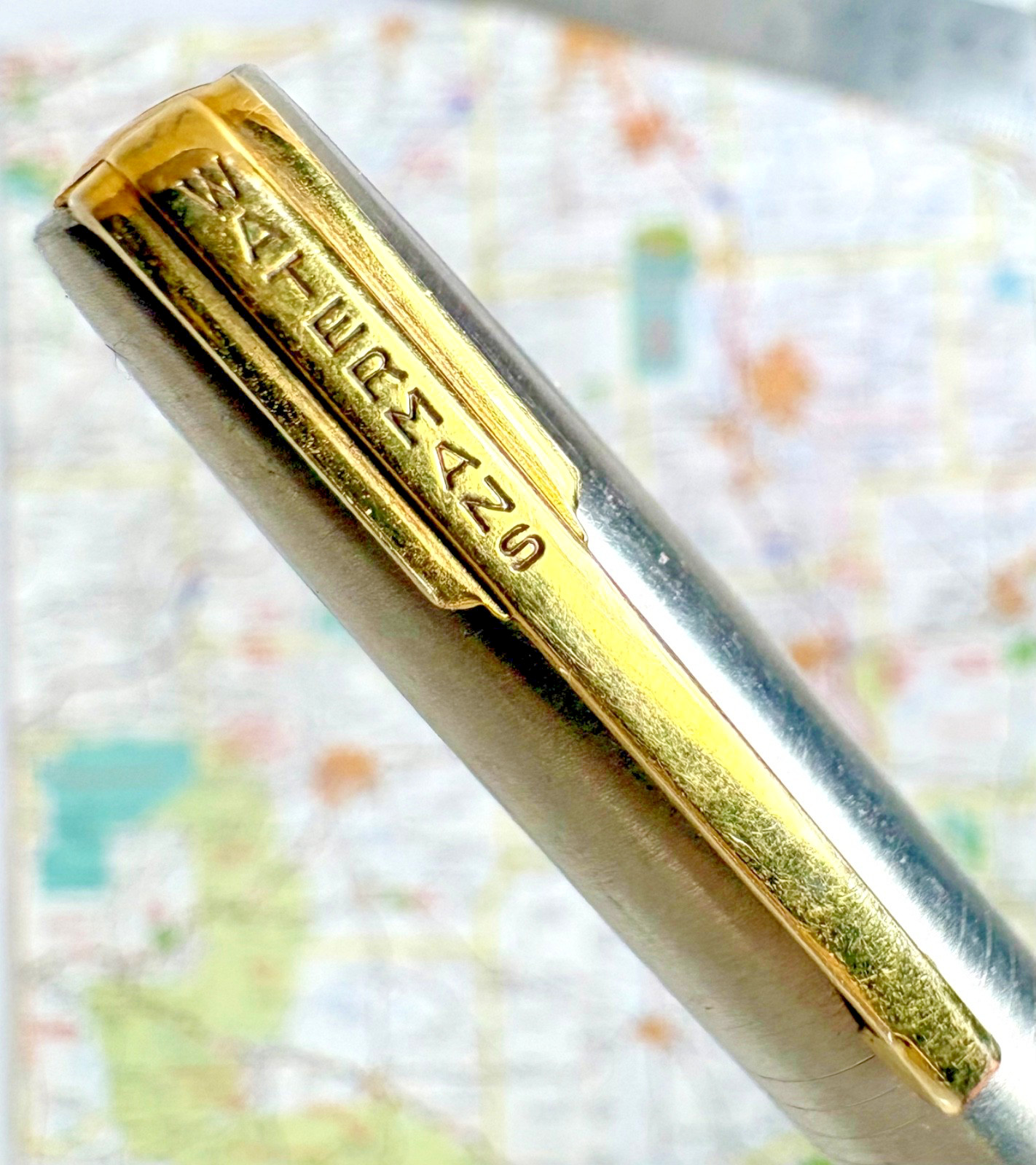 Vintage Waterman Corinth Star Pencil in Black Plastic with two tone clip / cap