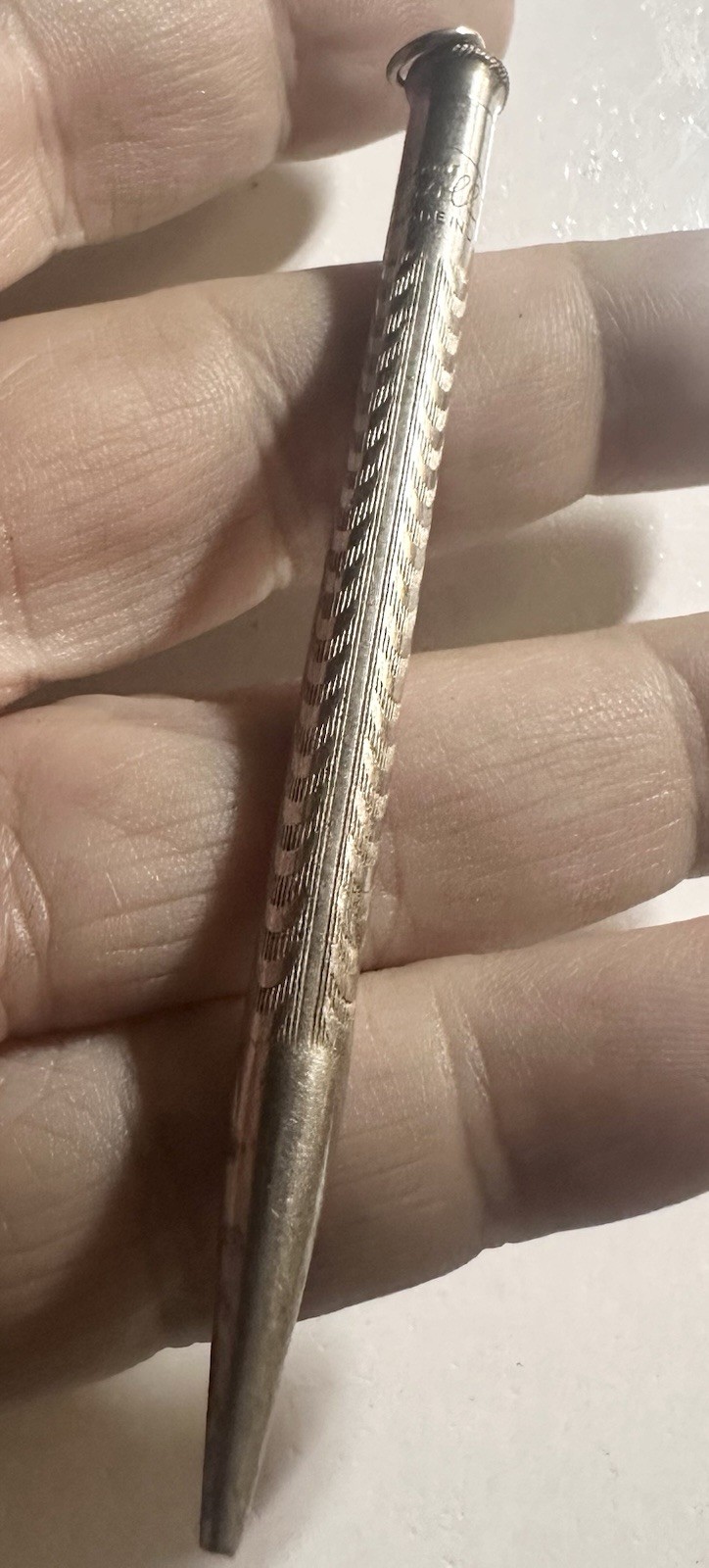 Vintage Ingersoll Redipoint Silver Ring Top Mechanical Pencil 1920s Fob