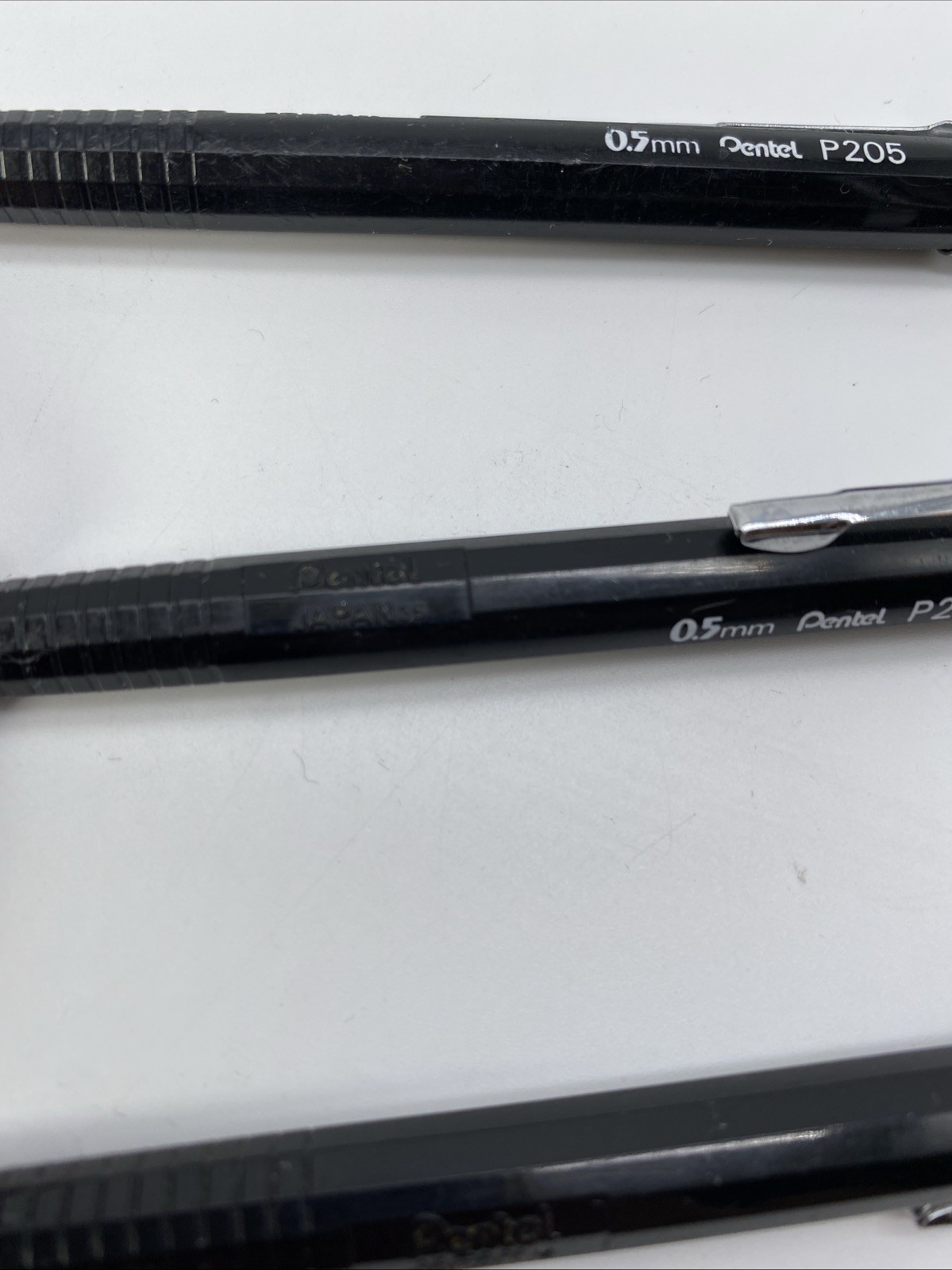 Vintage Pentel 0.5mm P205 3 Pack Drafting Mechanical Pencils Japan 14 35 39