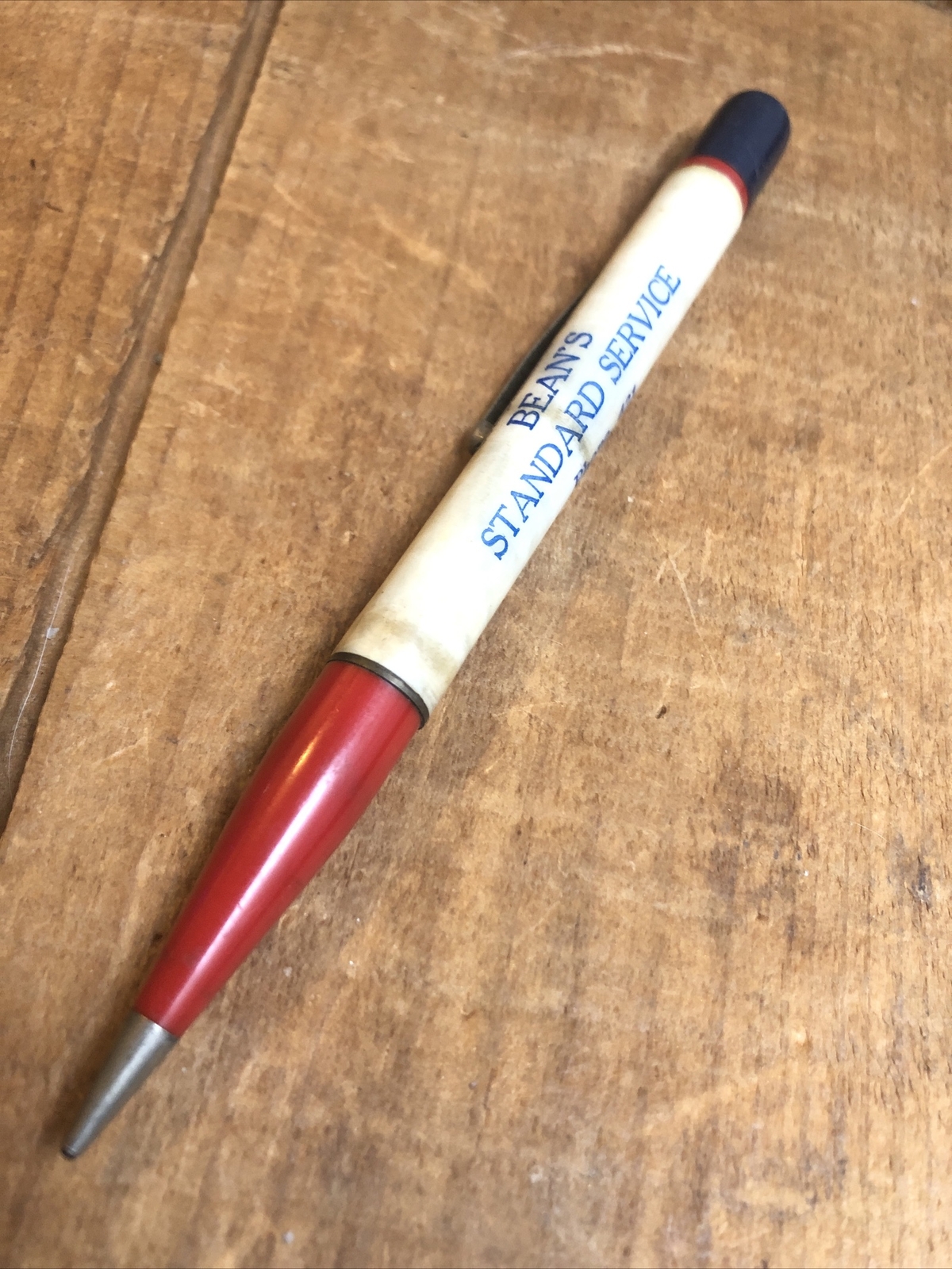 VTG Bean’s Standard Service Station Advertising Mechanical Pencil~Mt. Vernon
