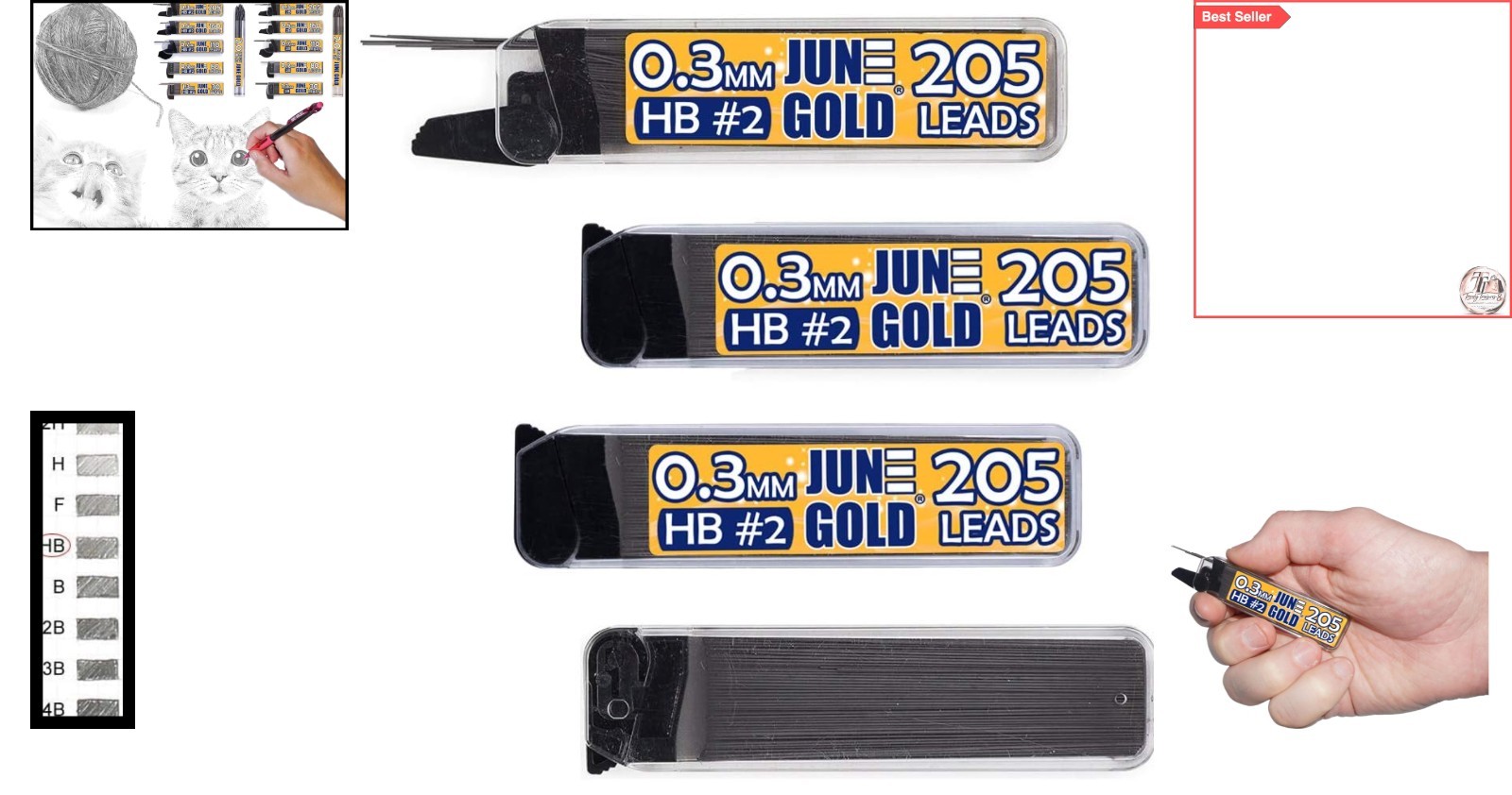 820-Pack Ultra Fine 0.3mm HB Graphite Lead Refills with Dispensers