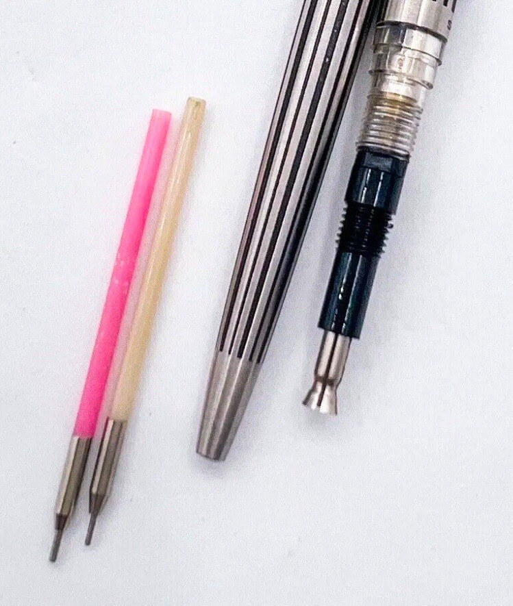 Sailor Cassette Mechanical Pencil Etched Steel 0.3/0.5 Manual retract Tip