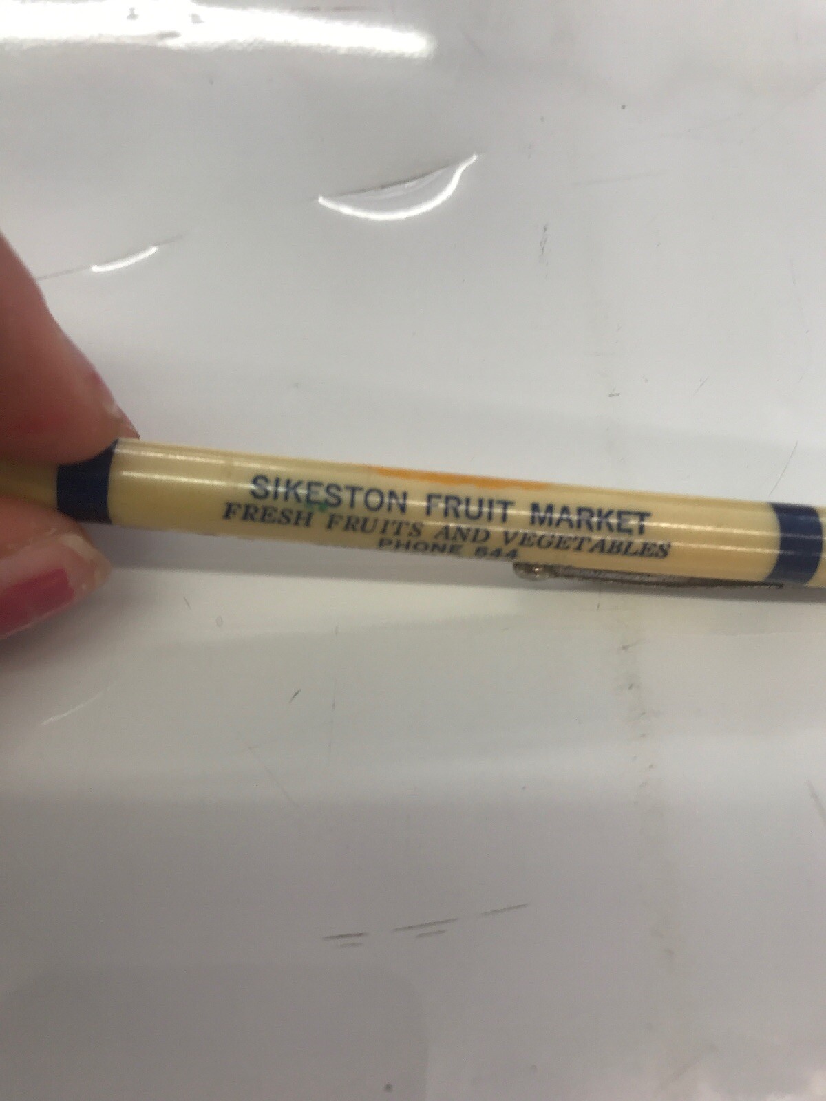 Vintage ADVERTISING PENCIL Sikeston Missouri Phone 544 Sikeston Fruit Market