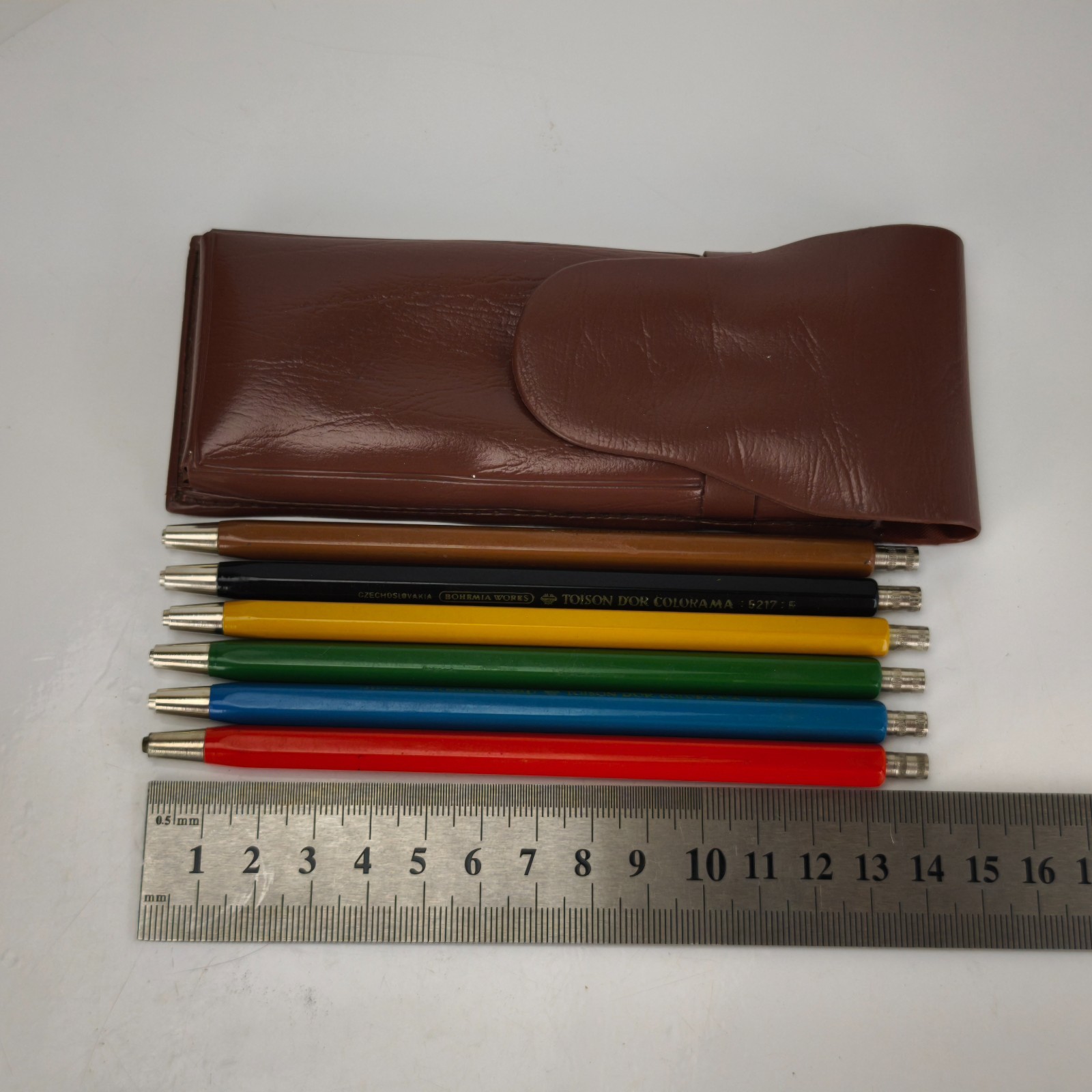 Vintage Mechanical Pencils Set of 6 TOISON D’OR COLORAMA 5217 Bohemia Works#6184