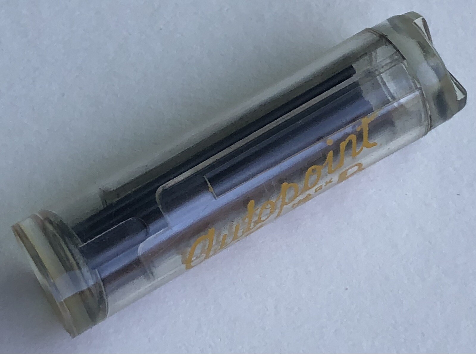 Vintage AUTOPOINT Mechanical Pencil Lead H Hard Black 1.1mm 1-3/8″ NOS 24pk USA