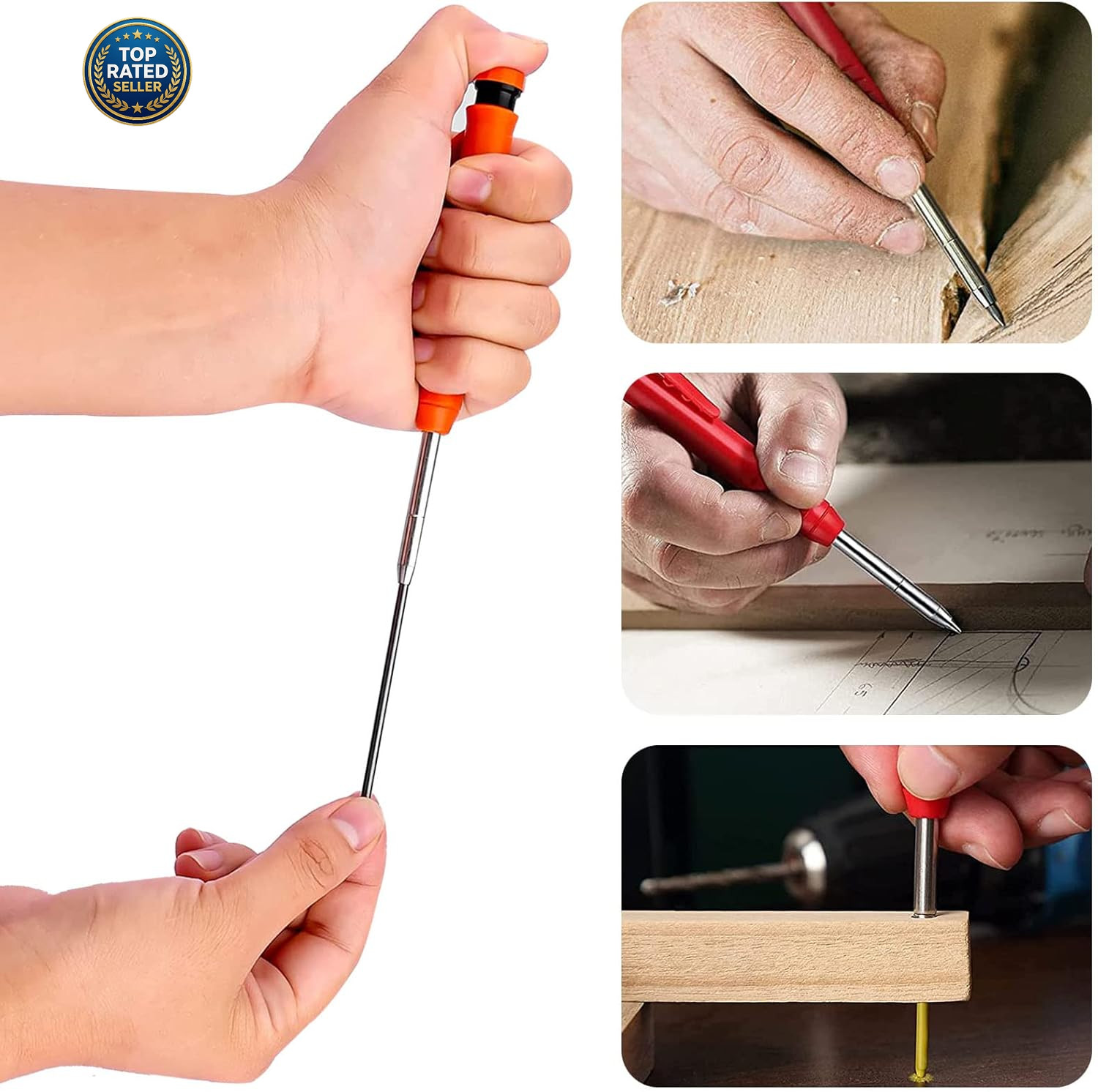 36 Pcs 2.8mm Pencil Lead Refills for Carpenter 1 Count (Pack of 36), Black