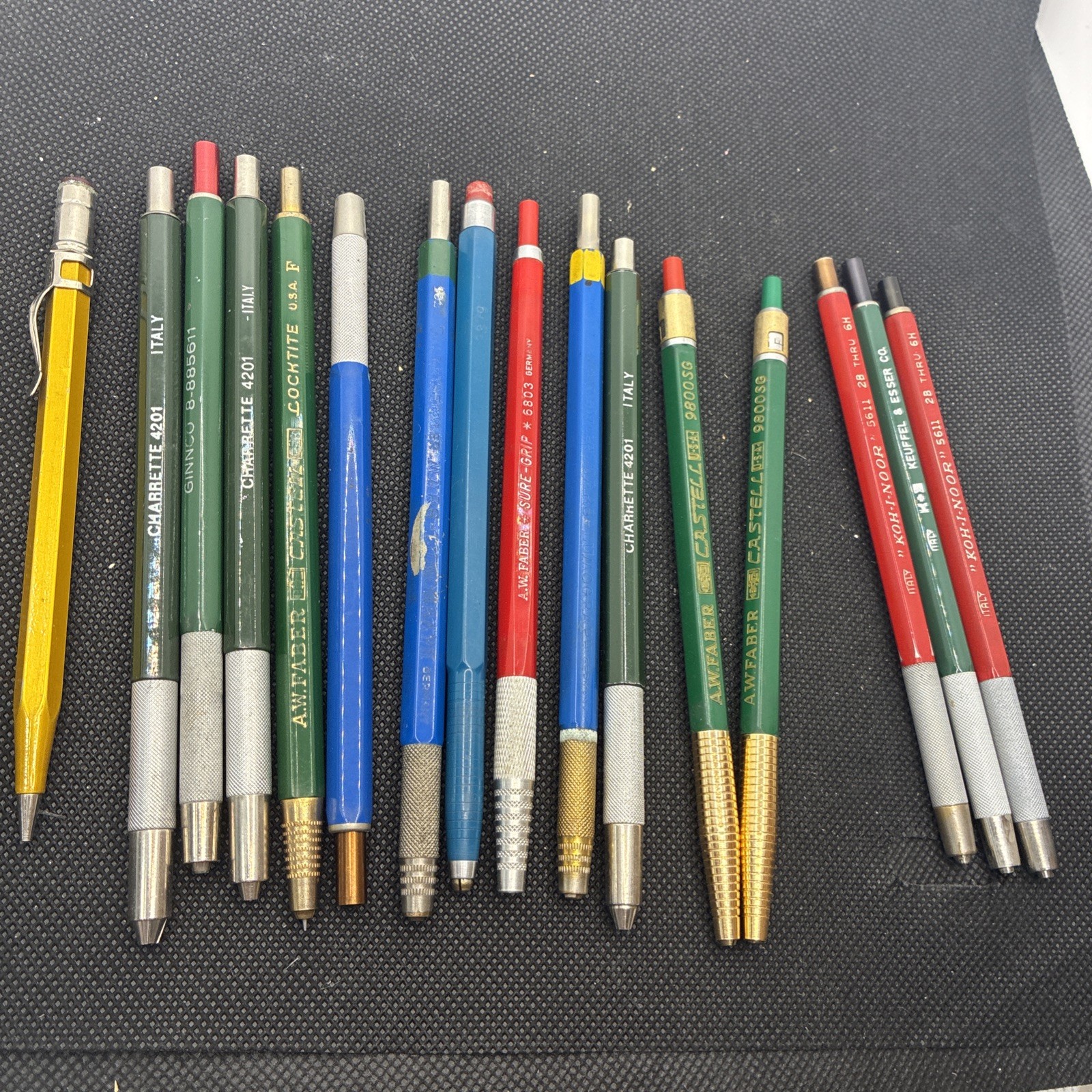 15 Lead Holders Lots Keufel Faber Charrette 9800 Sg Locktite #131 CCC