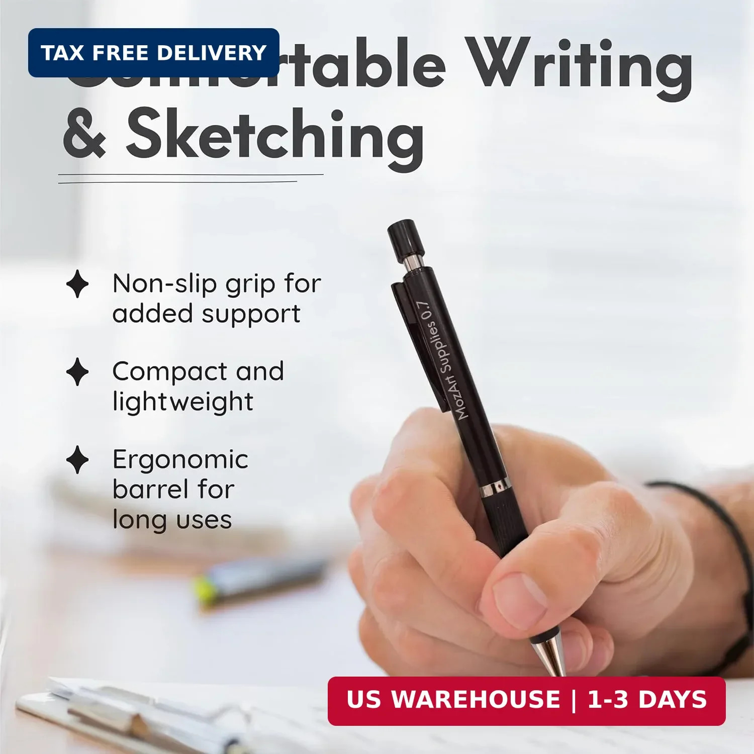 Elegant 0.7mm Mechanical Pencil Set with 60 Lead Refills & Eraser – Perfect Gift