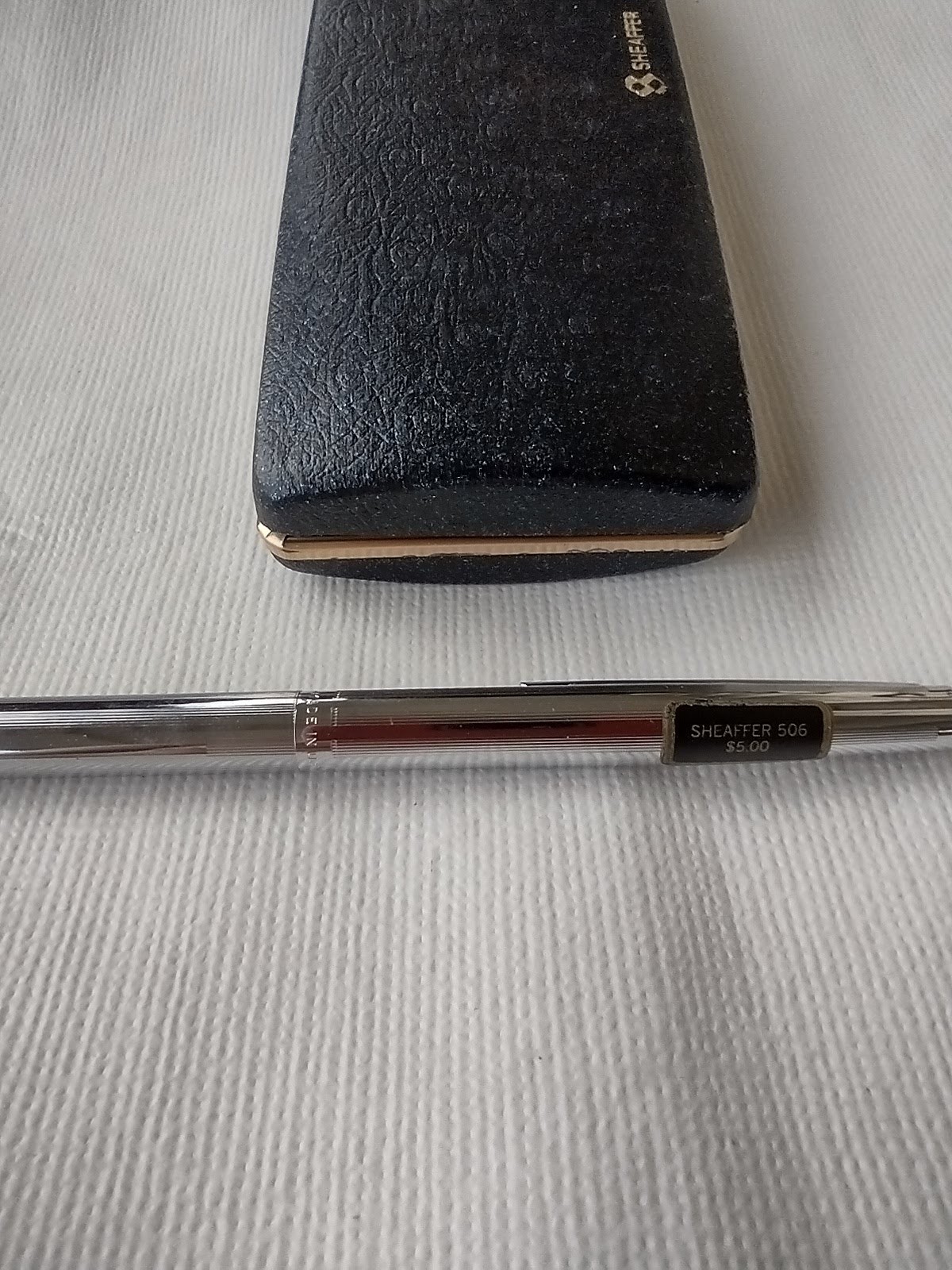 NEW 1970’s SHEAFFER MECHANICAL PENCIL 506 WHITE DOT SILVER CHROME USA HARD BOX