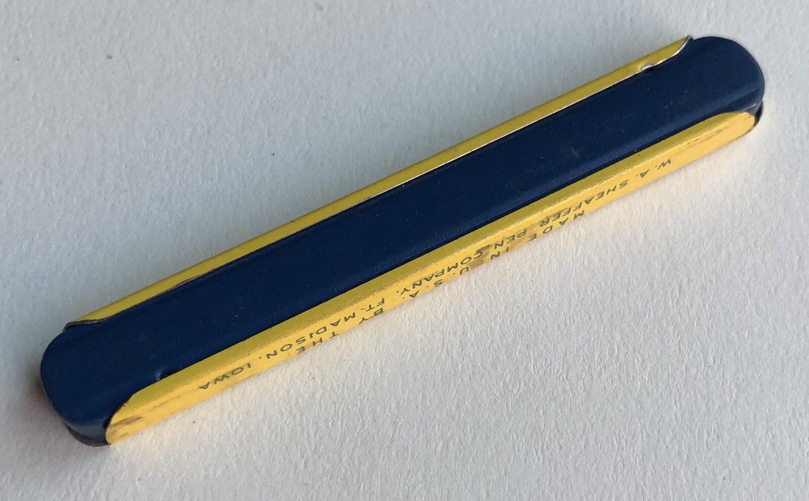 Vintage SHEAFFER Fineline Blue .9mm Mechanical Pencil Lead 8pk NOS Metal Tin USA