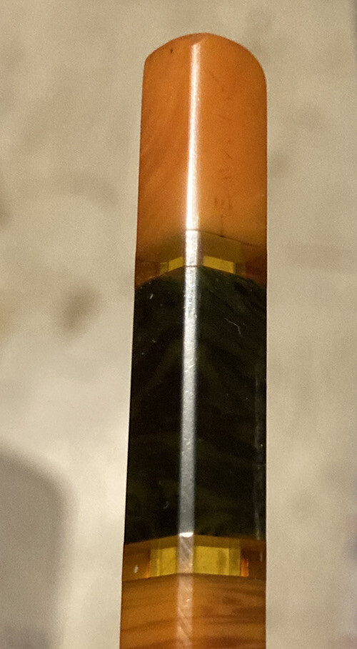 Great Antique Art Deco bakelite butterscotch multi color mechanical pencil