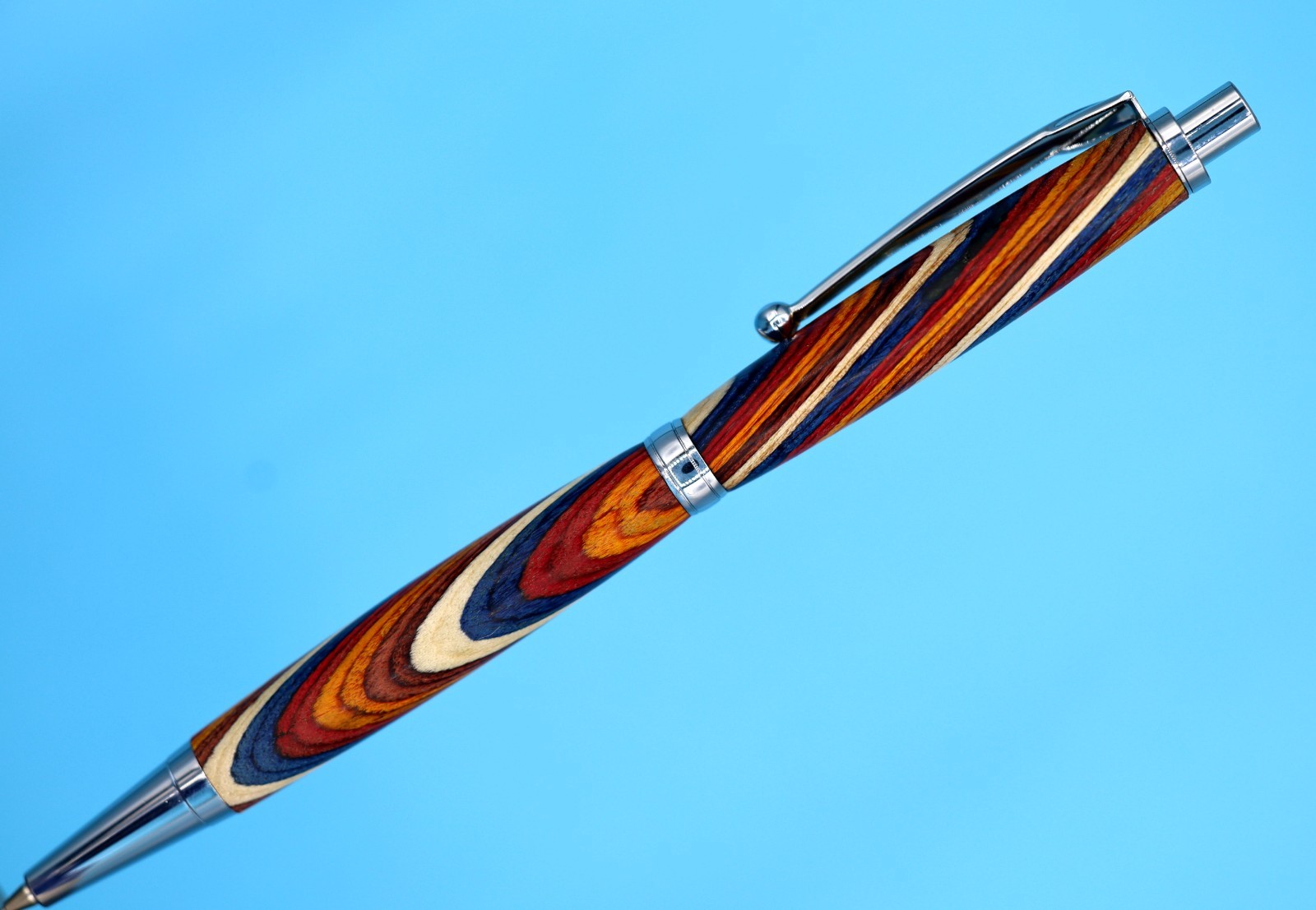 Luxury ColorGrain Wood Mechanical Pencil Chrome 0.7mm + Extra Lead/Erasers Gift