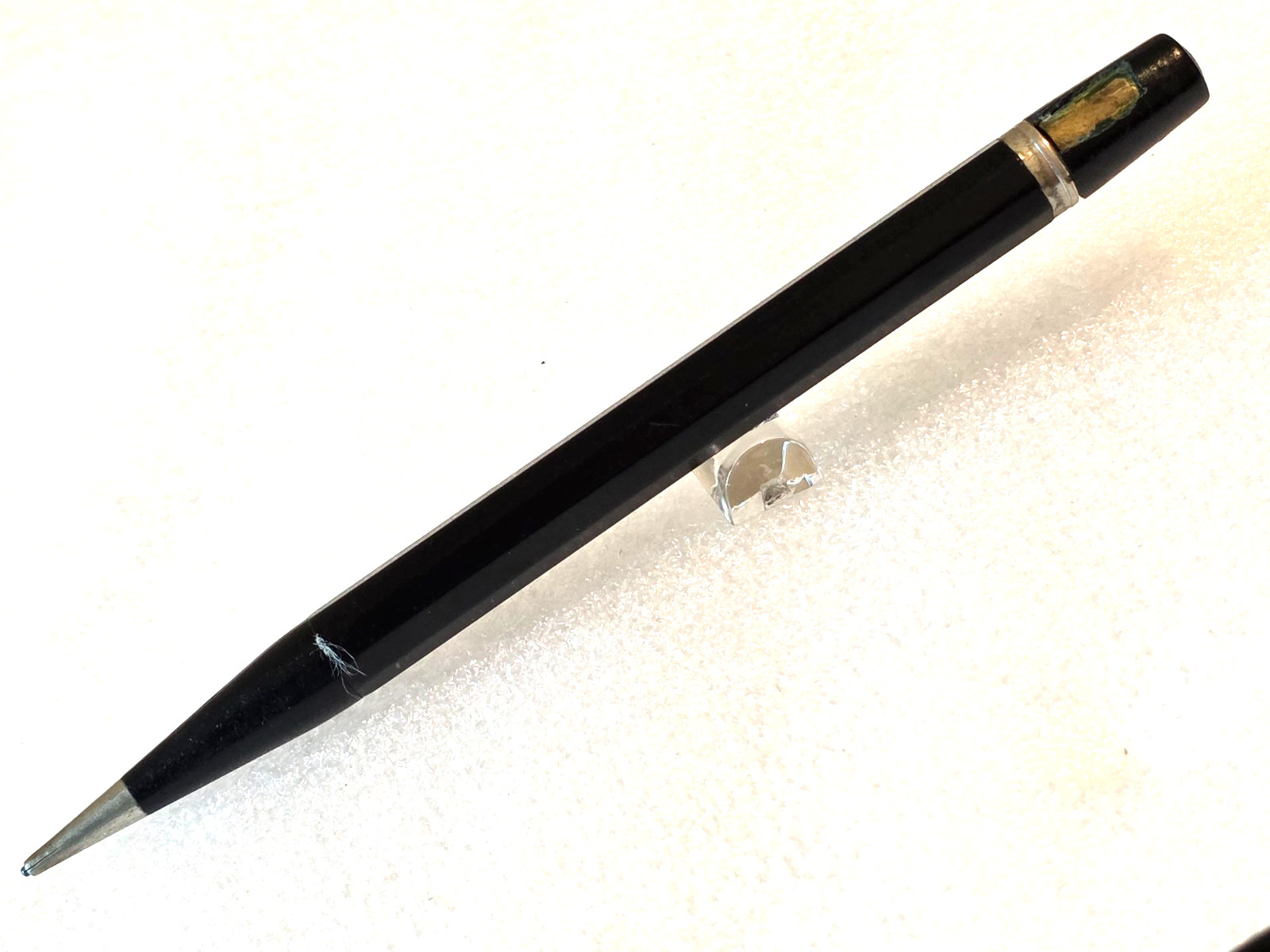 VTG (LARGE Autopoint SIMPLEX VALVE +METER Advertising Mechanical Pencil BLK Rare