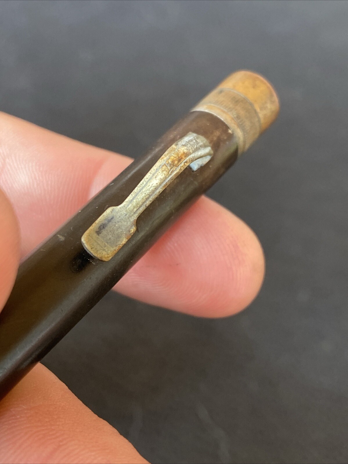 ANTIQUE VTG EARLY Brown Brass WAHL EVERSHARP Mechanical Pencil AS IS UNTESTED