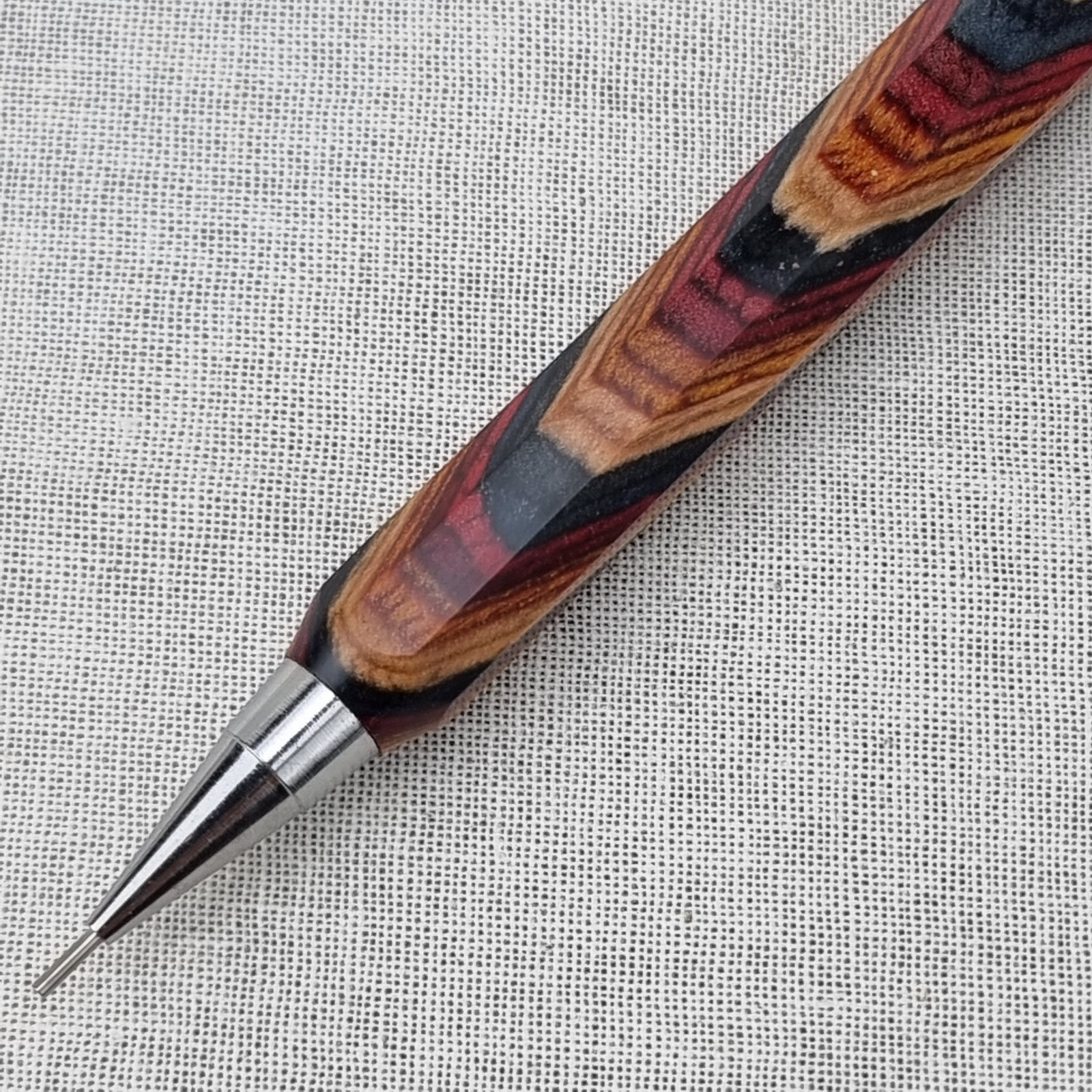 Hand Crafted Pentel P-205(0.5mm) Mechanical Pencil with Octagonal Wood Barrel
