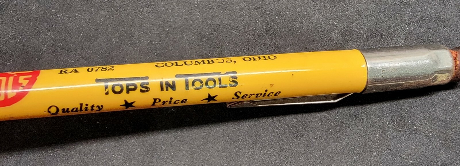 VINTAGE MAC TOOLS SCRIPTO MECHANICAL PENCIL MALCOLM S. MARRIOTT COLUMBUS OHIO