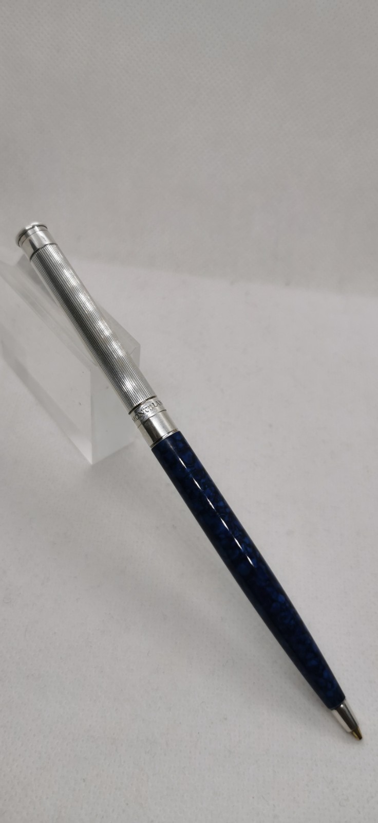 Montblanc Noblesse Oblige Marble Blue Silver Twist Click 0.7mm Mechanical Pen