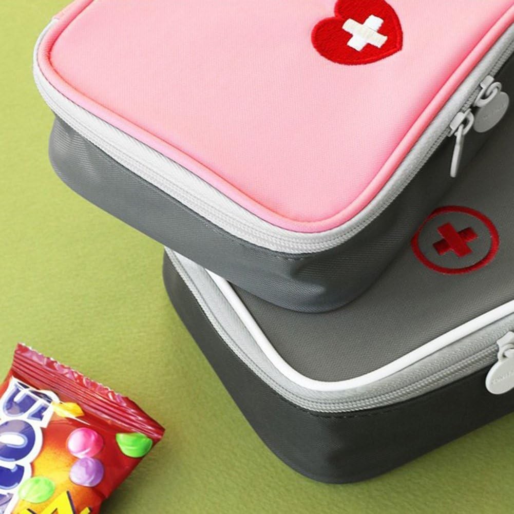 Pink Mini Outdoor First Aid Kit Bag Travel Portable Medicine Organizer Emerge…