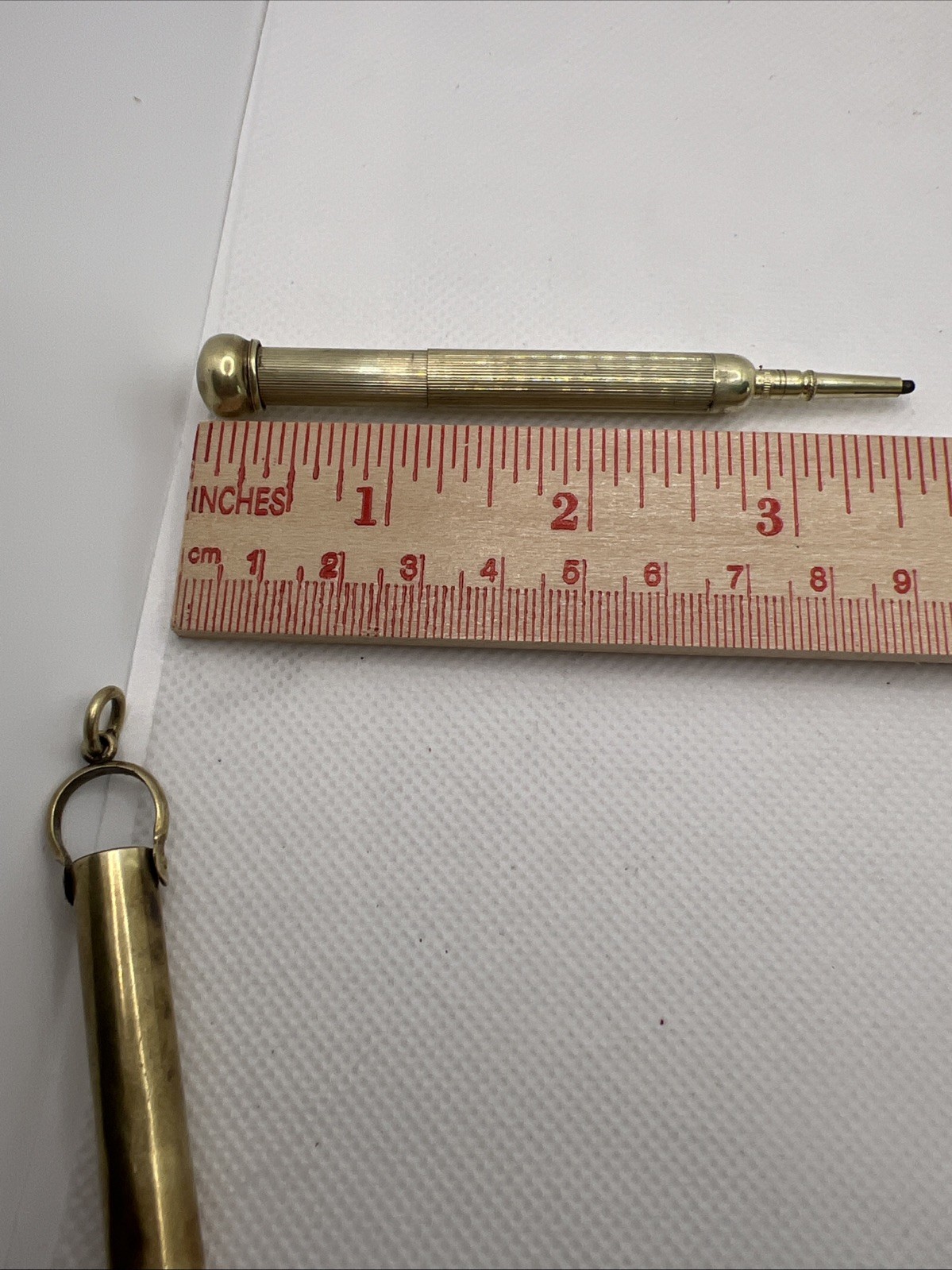 Magic Pencil Retractable Pencil Pendant 14 CT Gold Filled Antique Art Deco
